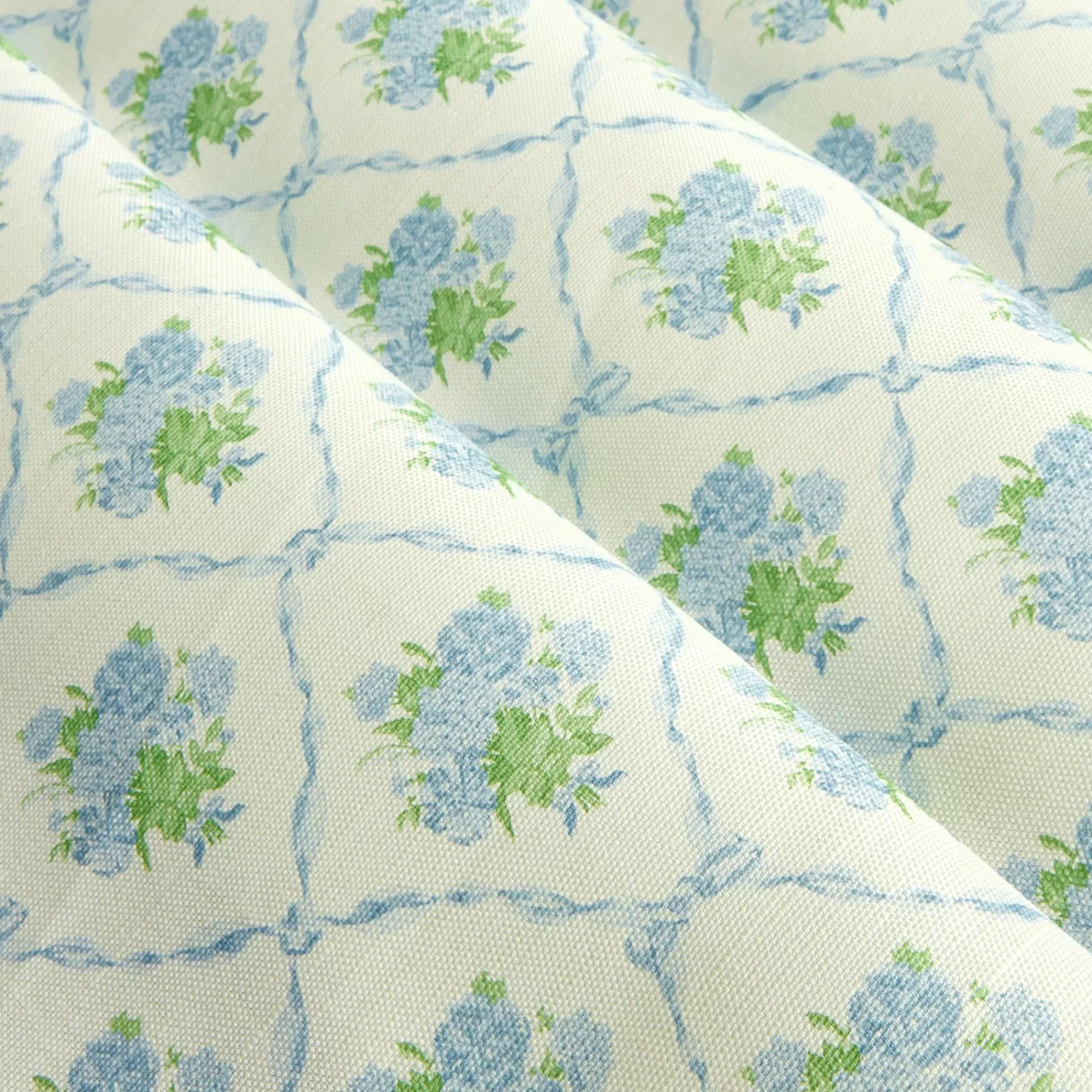 Discount Alice's Bouquet Fabric (Blue) Serena Fresson Fabrics