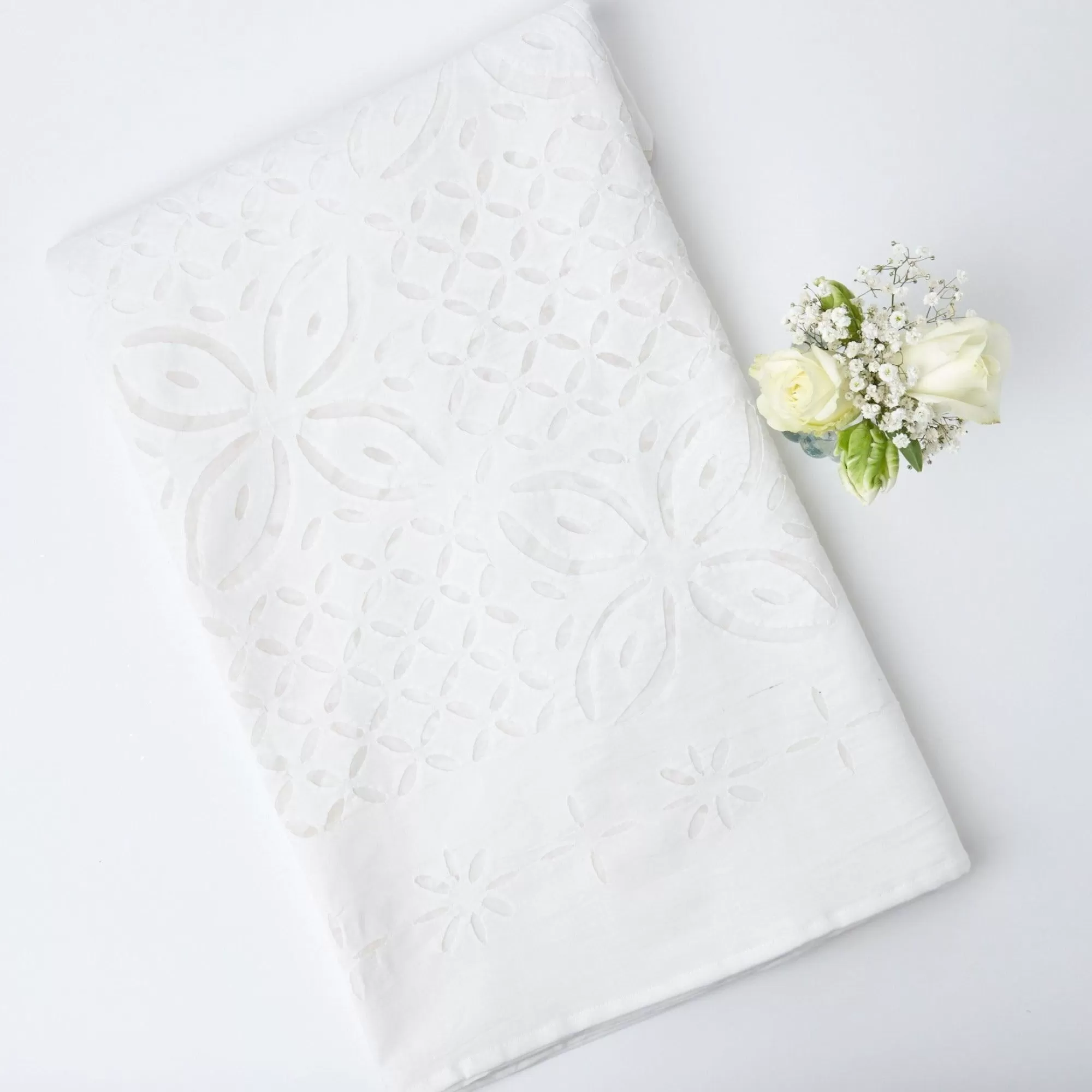 Best Applique White Tablecloth Tablecloths