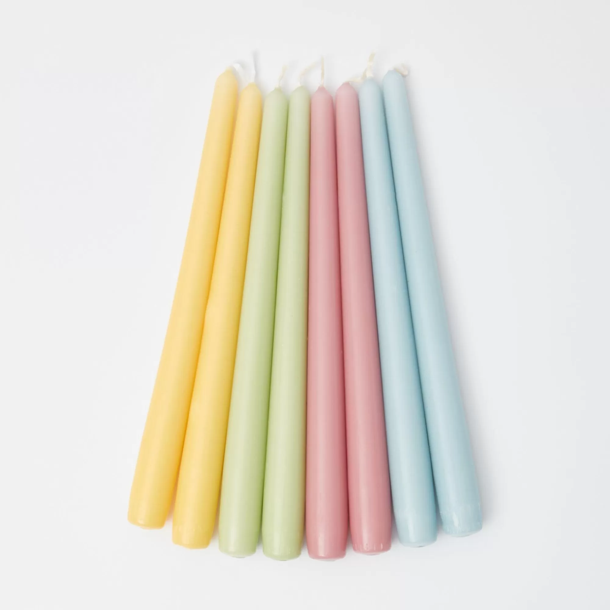 New Assorted Pastel Candles (Set Of 8) Candles