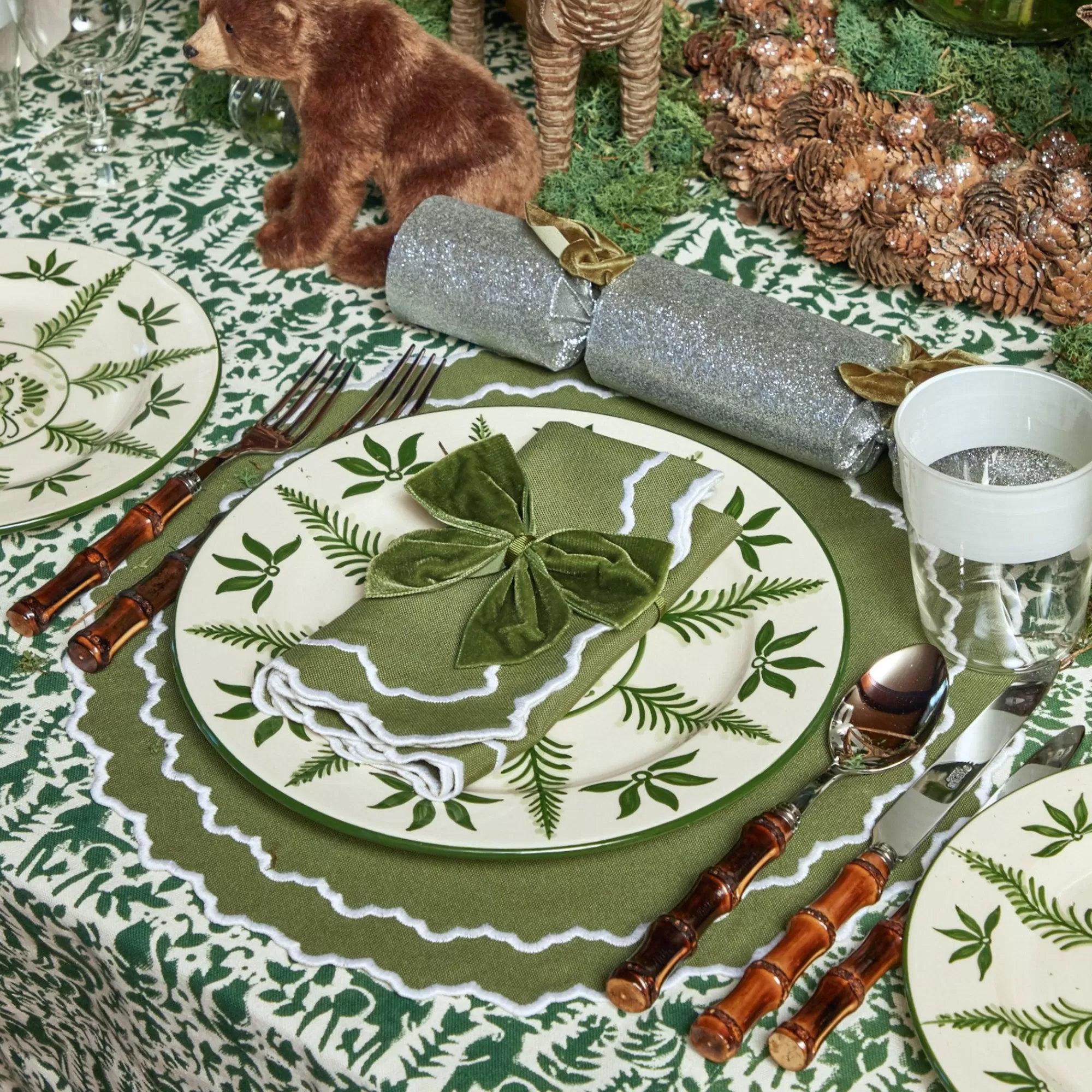 Online Beatrice Forest Green Napkins (Set Of 4) Napkins