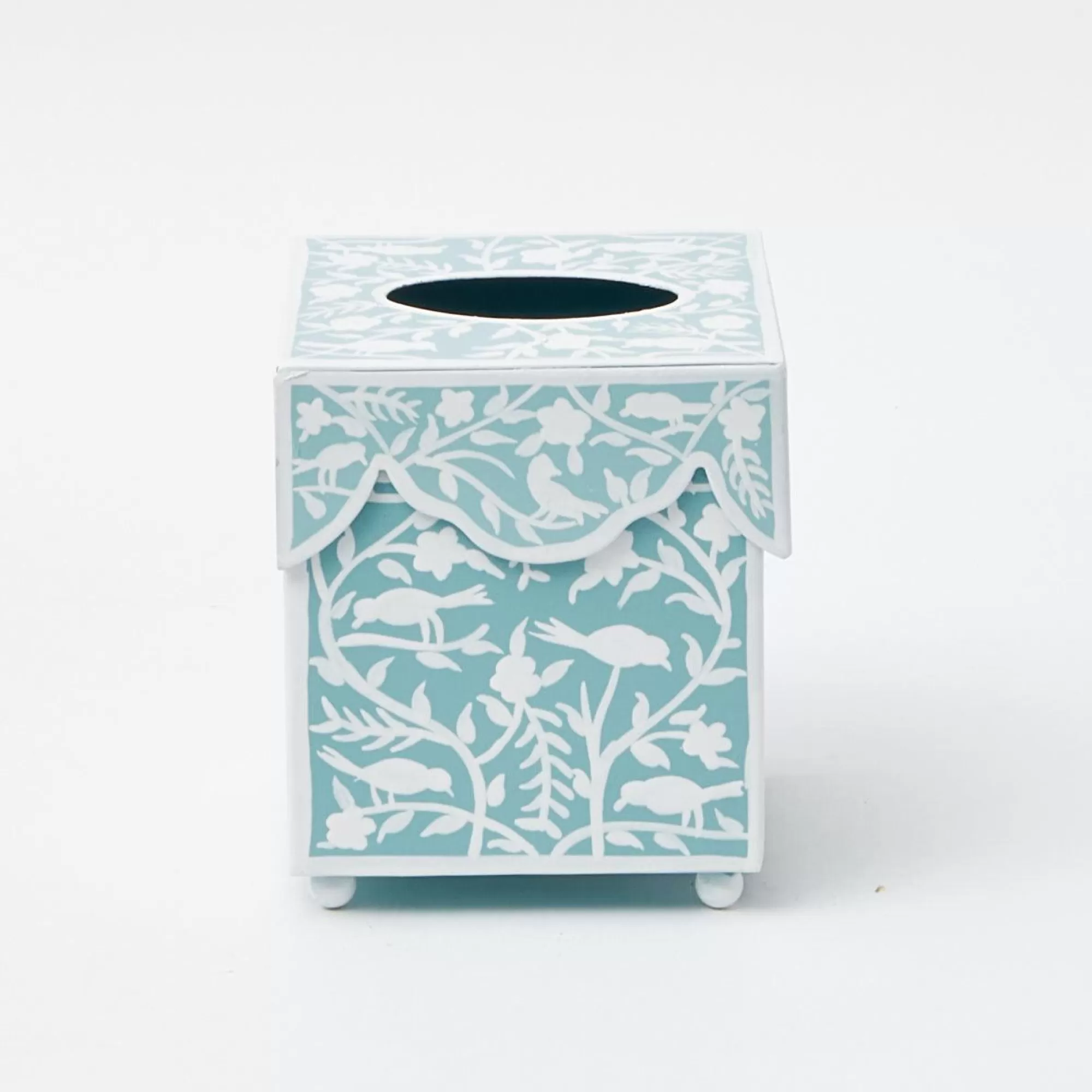 Online Blue Floral Tole Tissue Box Tissue Boxes