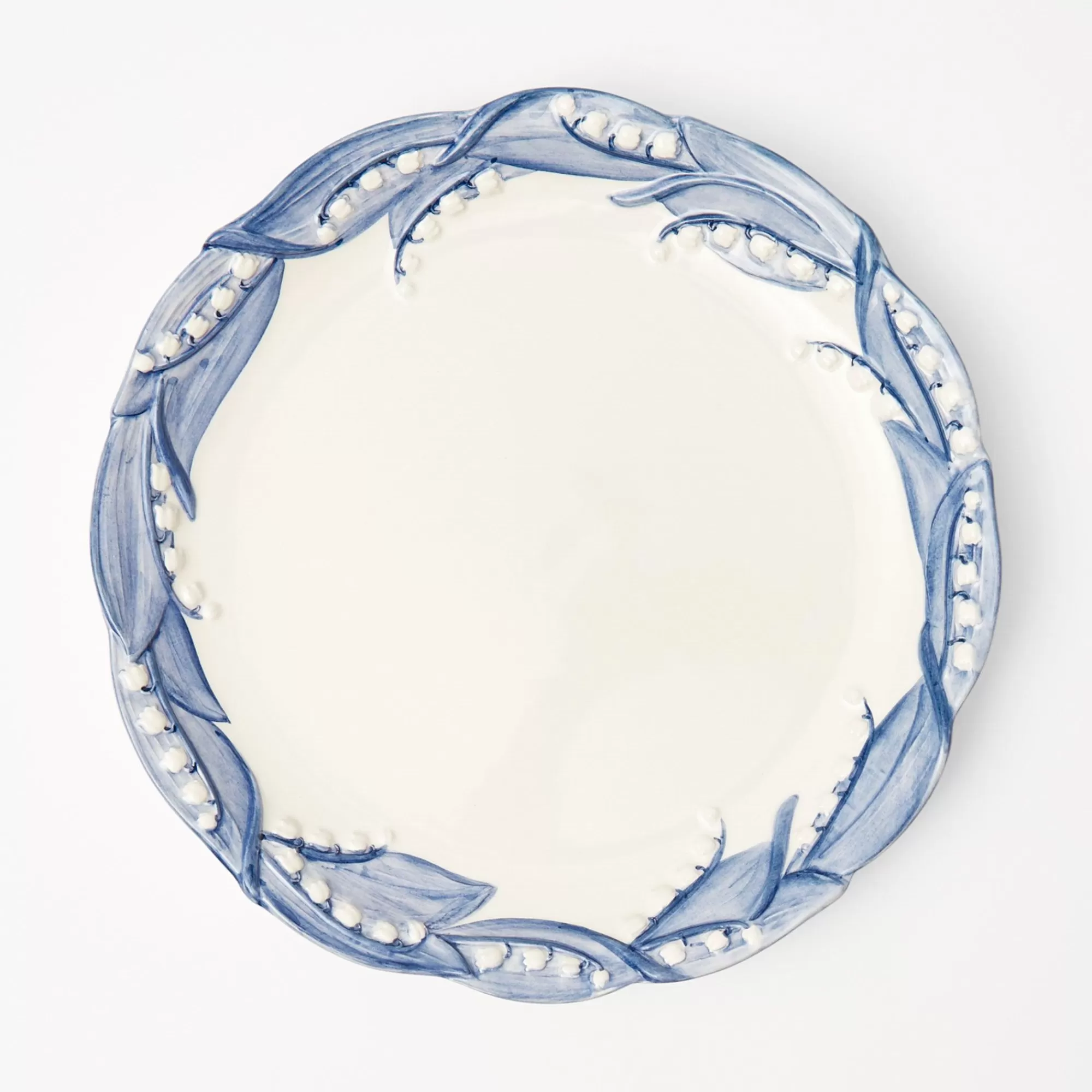 Best Blue Lily Of The Valley Dinner & Starter Plates (Set Of 8) Crockery Sets