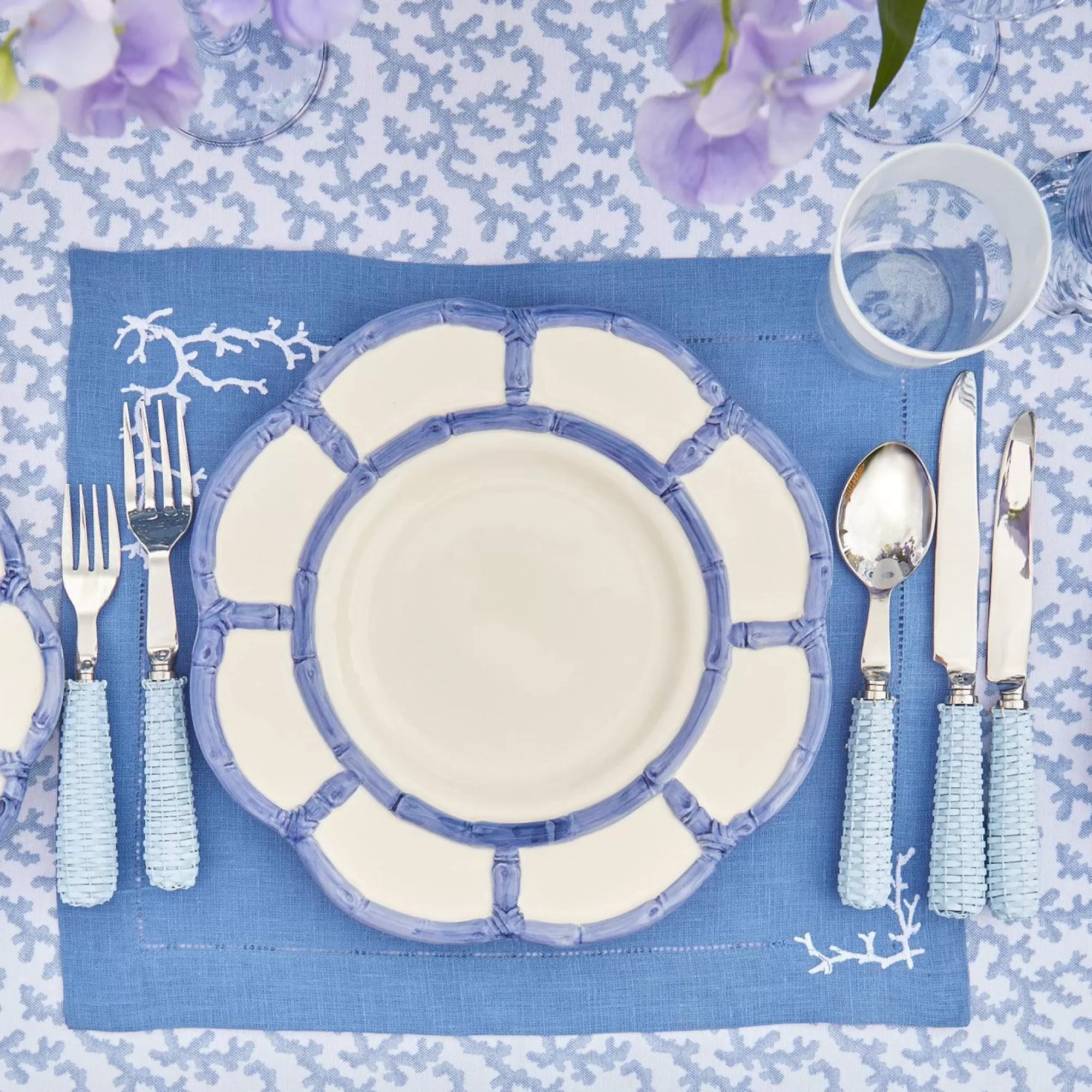 Best Blue Petal Bamboo Dinner Plate Dinner Plates