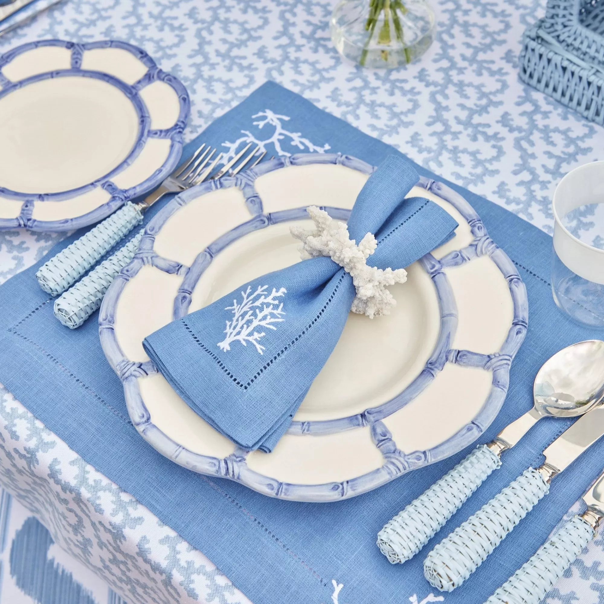 Clearance Blue Rattan Cutlery (5 Piece) Cutlery Sets