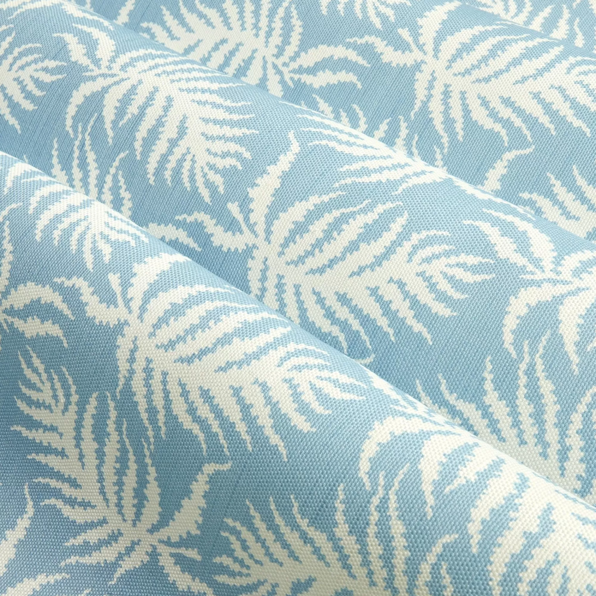 Cheap Blue Trailing Ferns Fabric Serena Fresson Fabrics