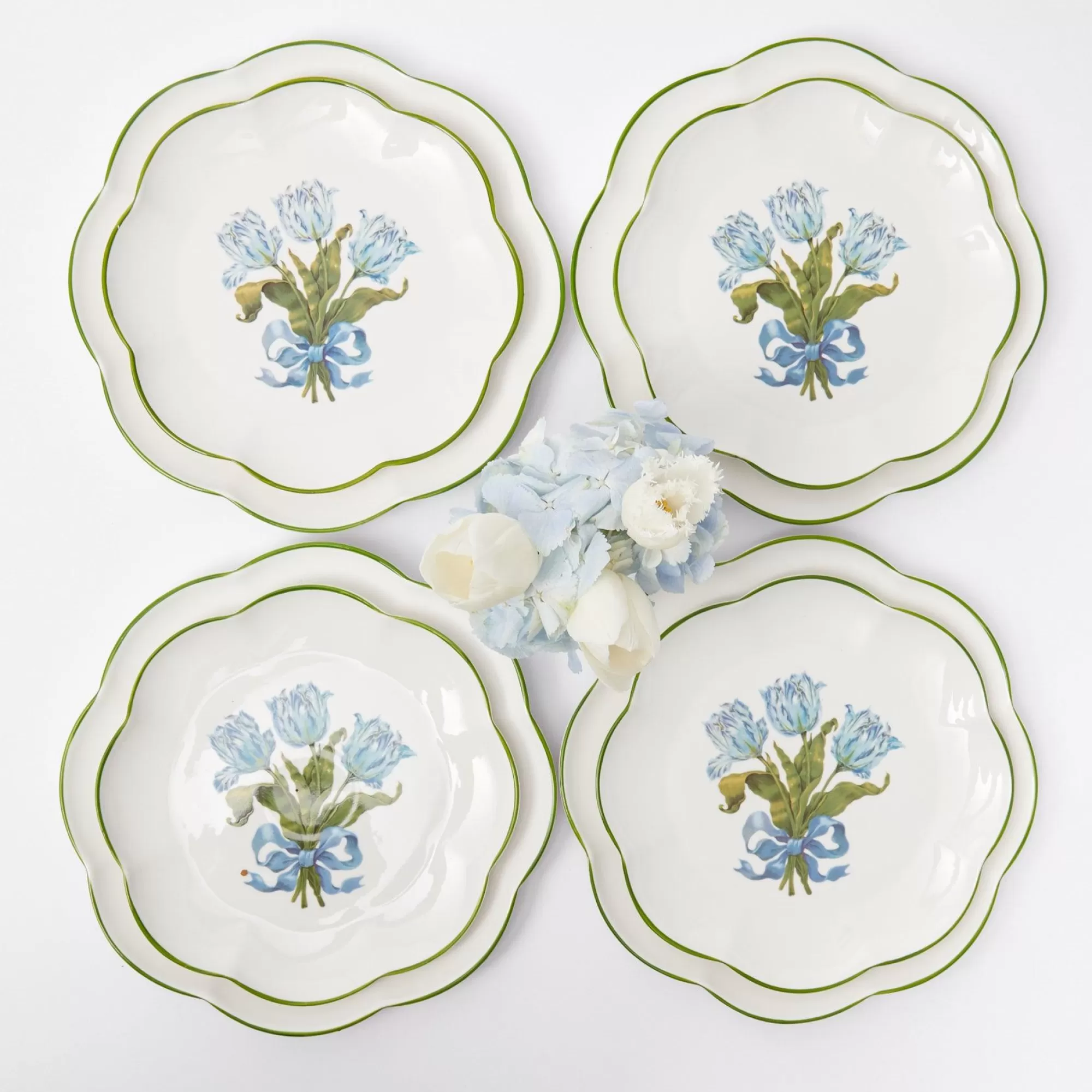 Cheap Blue Tulip Dinner & Starter Plates (Set Of 8) Starter Plates