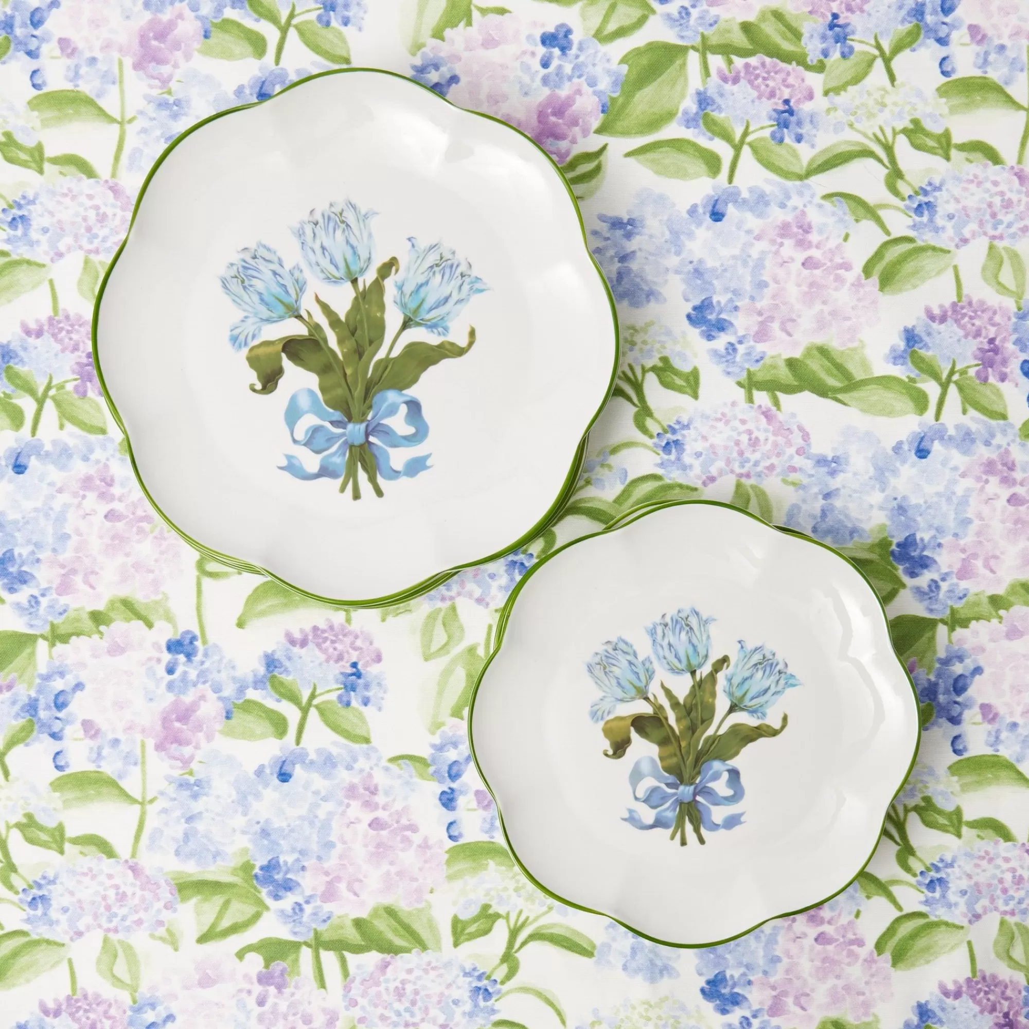 Cheap Blue Tulip Starter Plates (Set Of 4) Crockery Sets