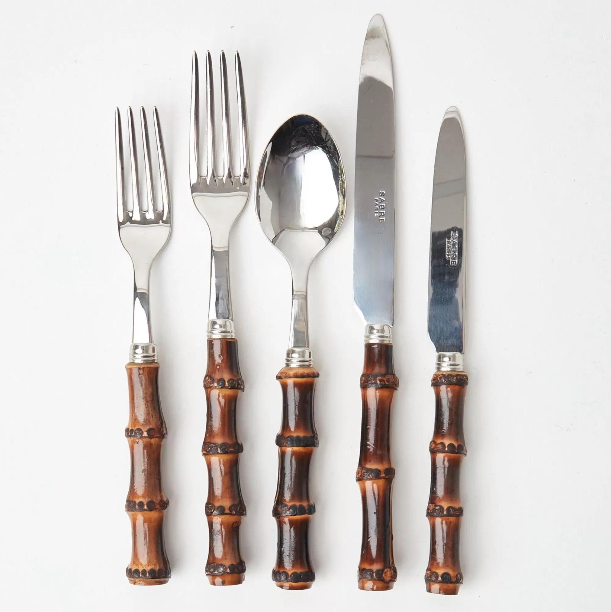 Flash Sale Burnt Bamboo Cutlery (5 Piece) Cutlery Sets