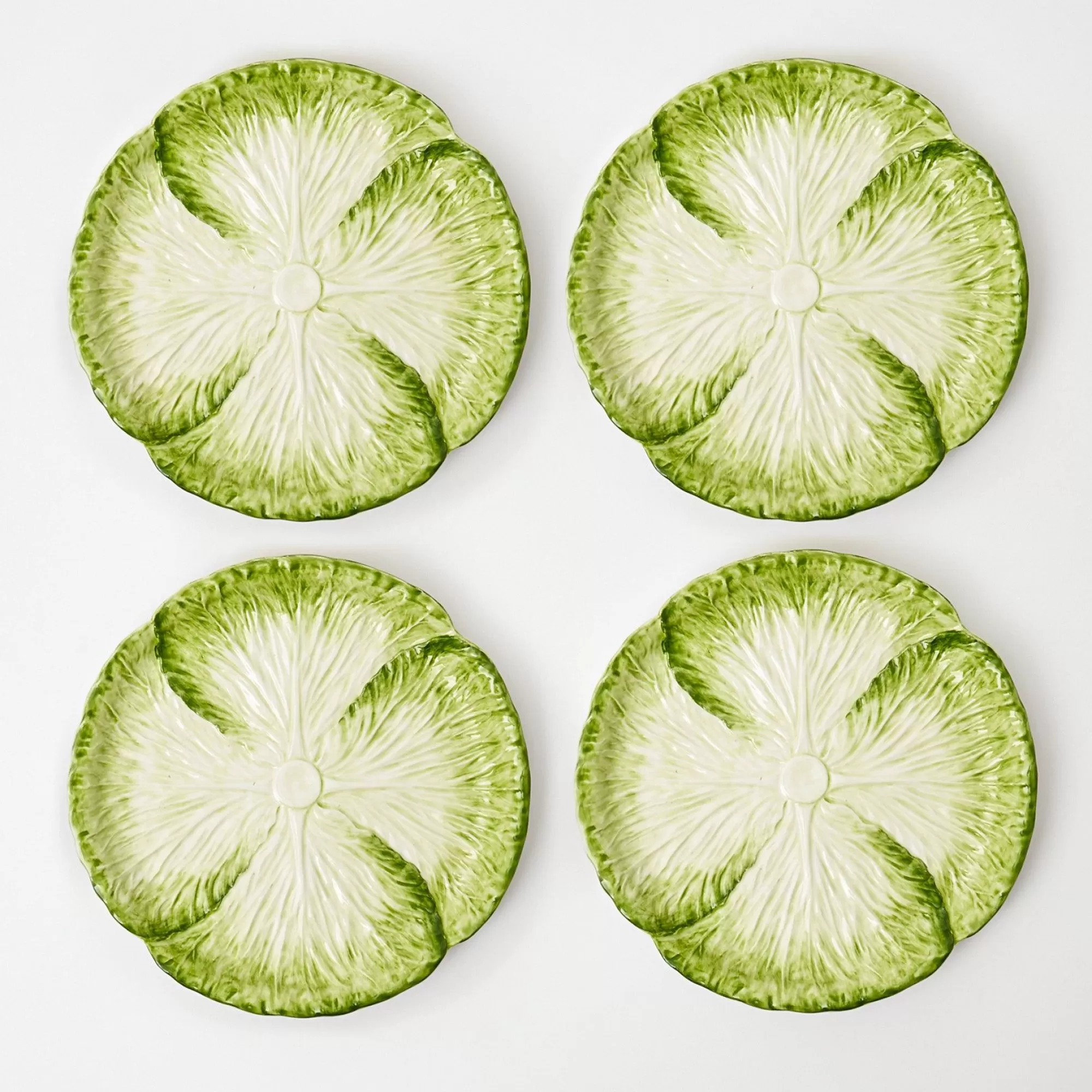 Hot Capri Lettuce Starter Plate (Set Of 4) Crockery Sets