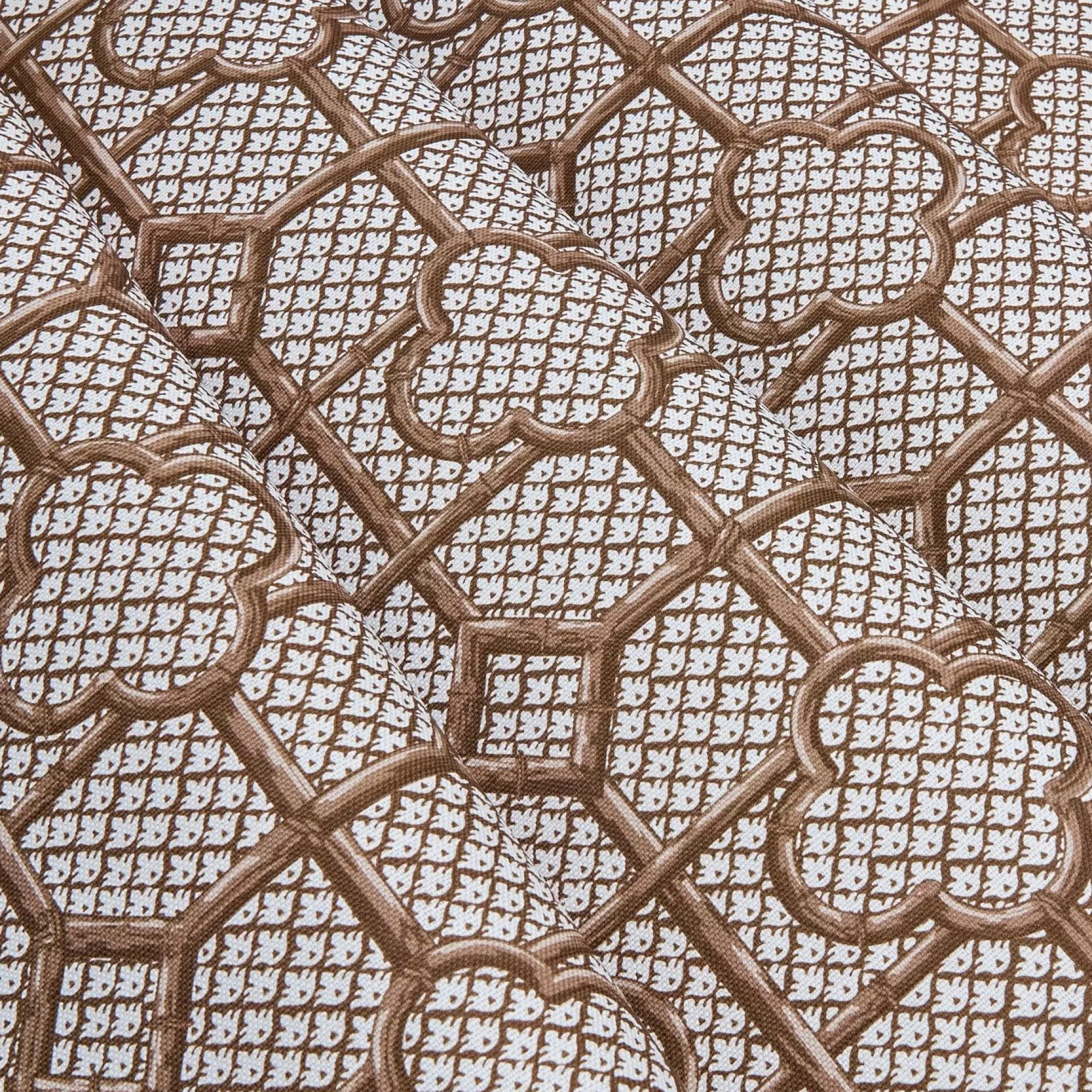 Sale Chestnut Brown Bamboo Trellis Fabric Serena Fresson Fabrics