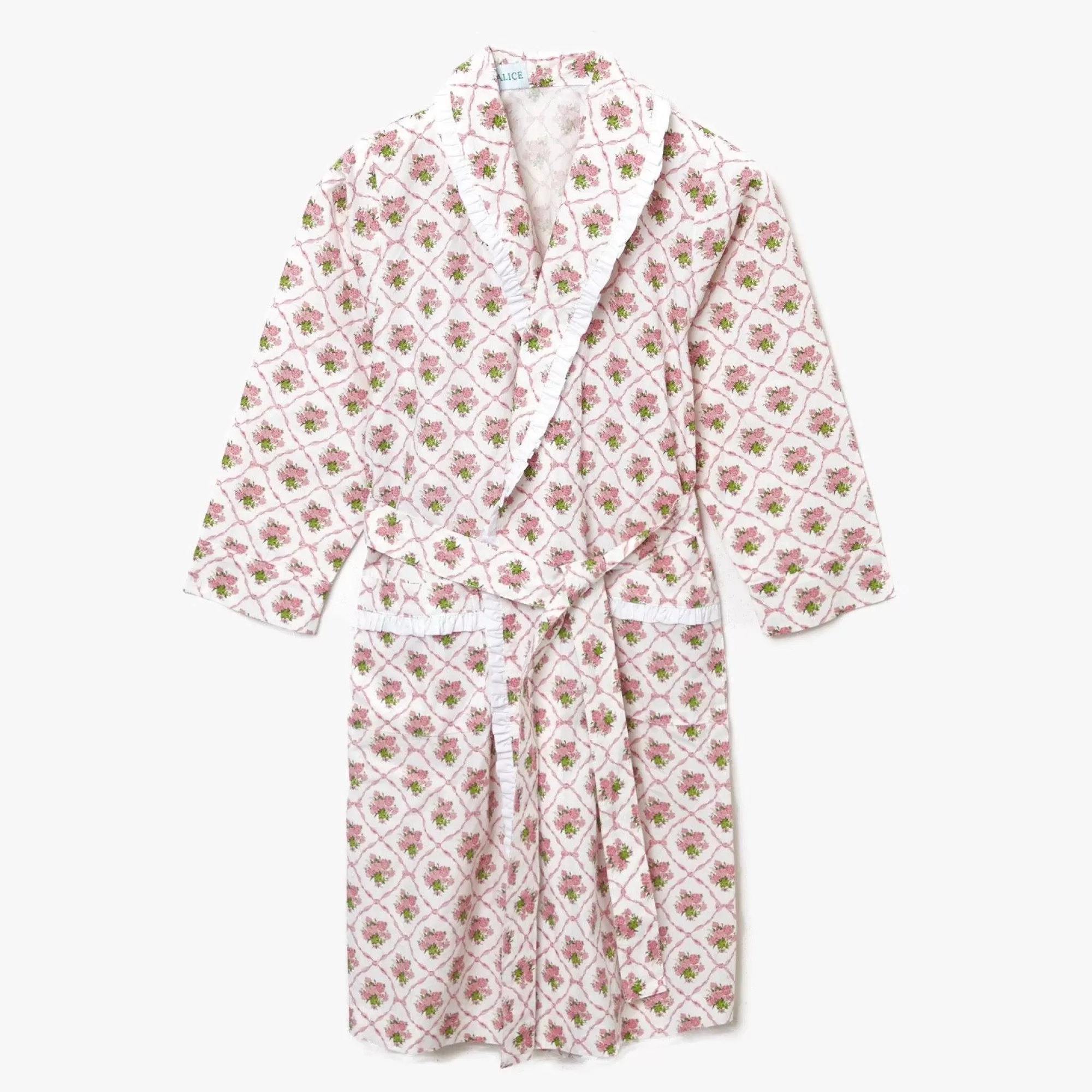 Discount Children's Pink Bouquet Dressing Gown Women Alice Nightdresses