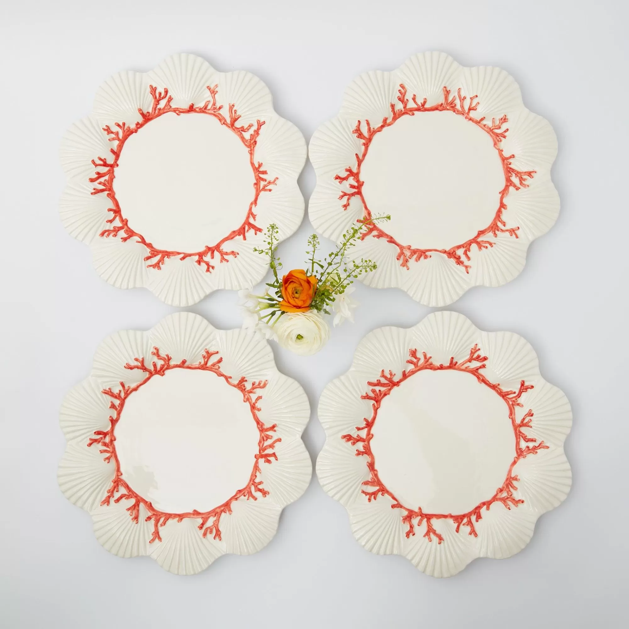 Fashion Coral Dinner Plates (Set Of 4) Dinner Plates