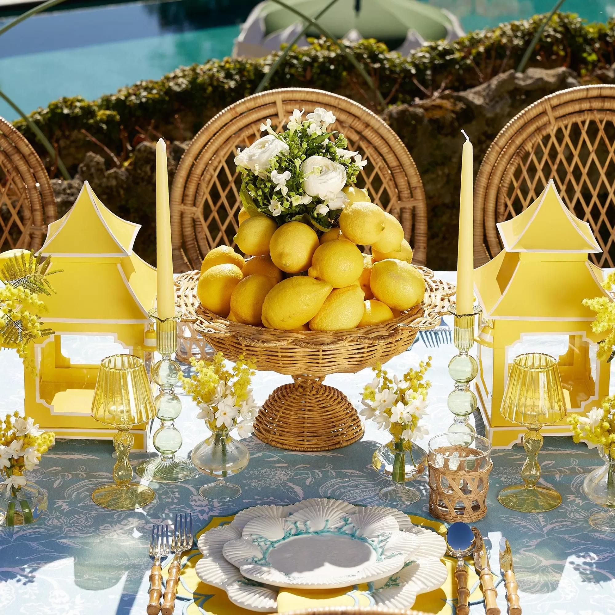 Fashion Eden Green & Yellow Candlescape Candle Holders