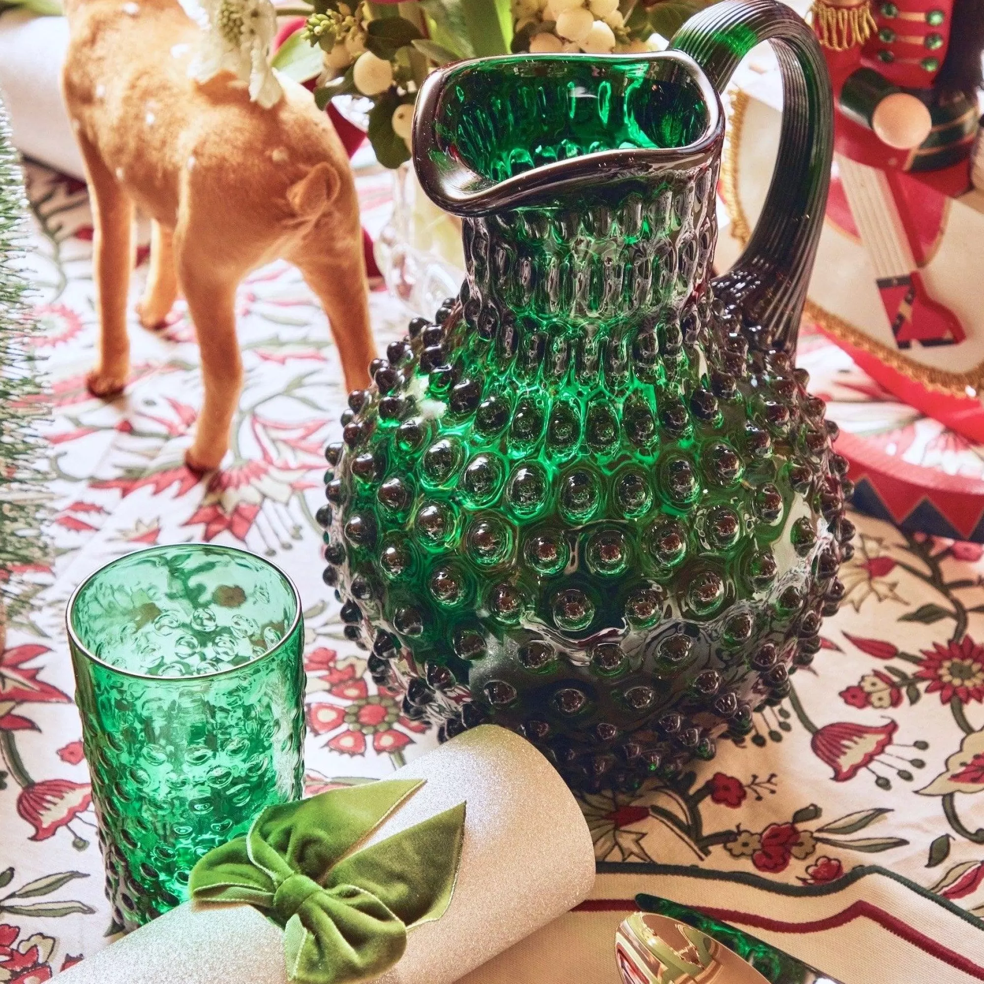 Discount Emerald Green Hobnail Jug Jugs