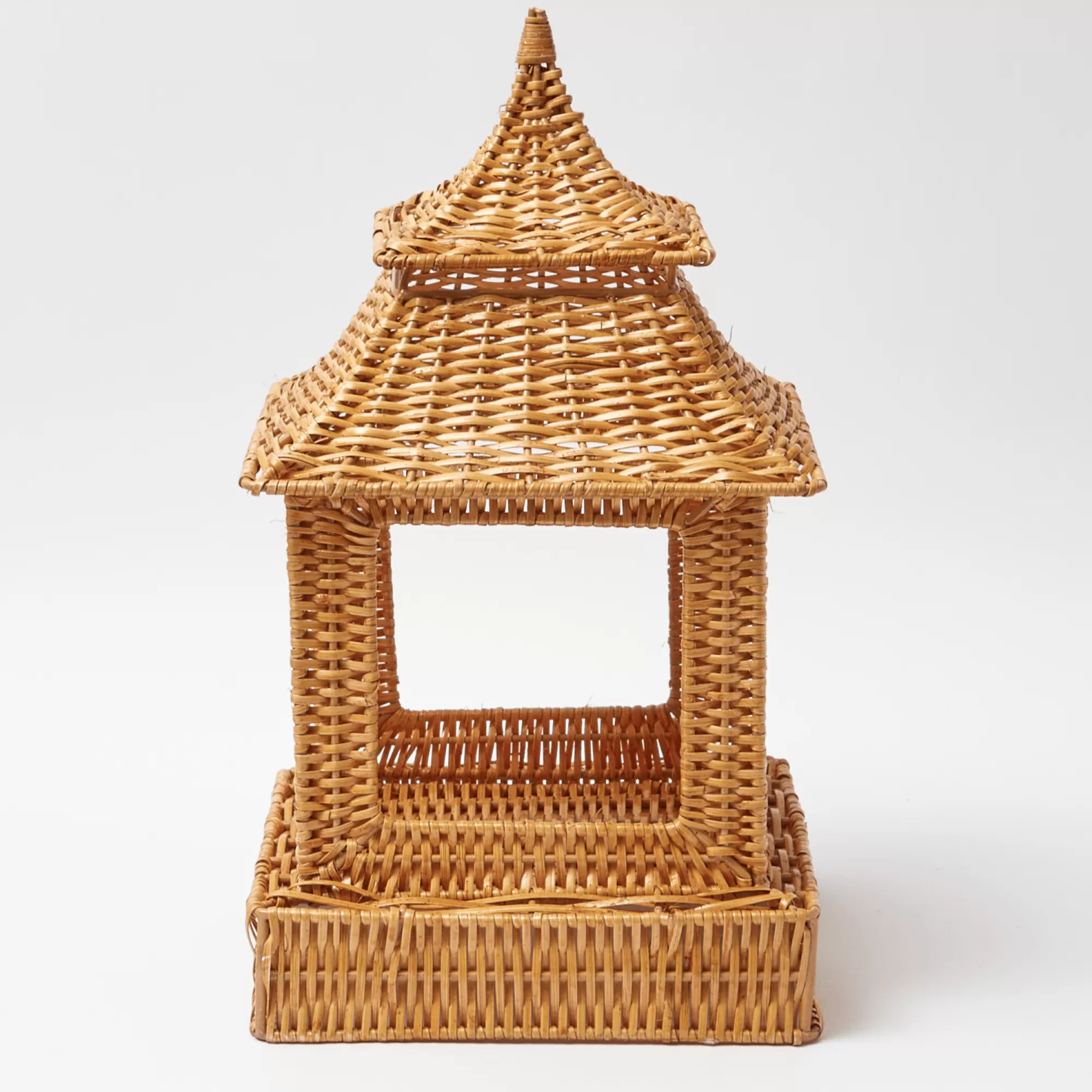 Store Extra Large Natural Rattan Pagoda Lantern Candle Holders