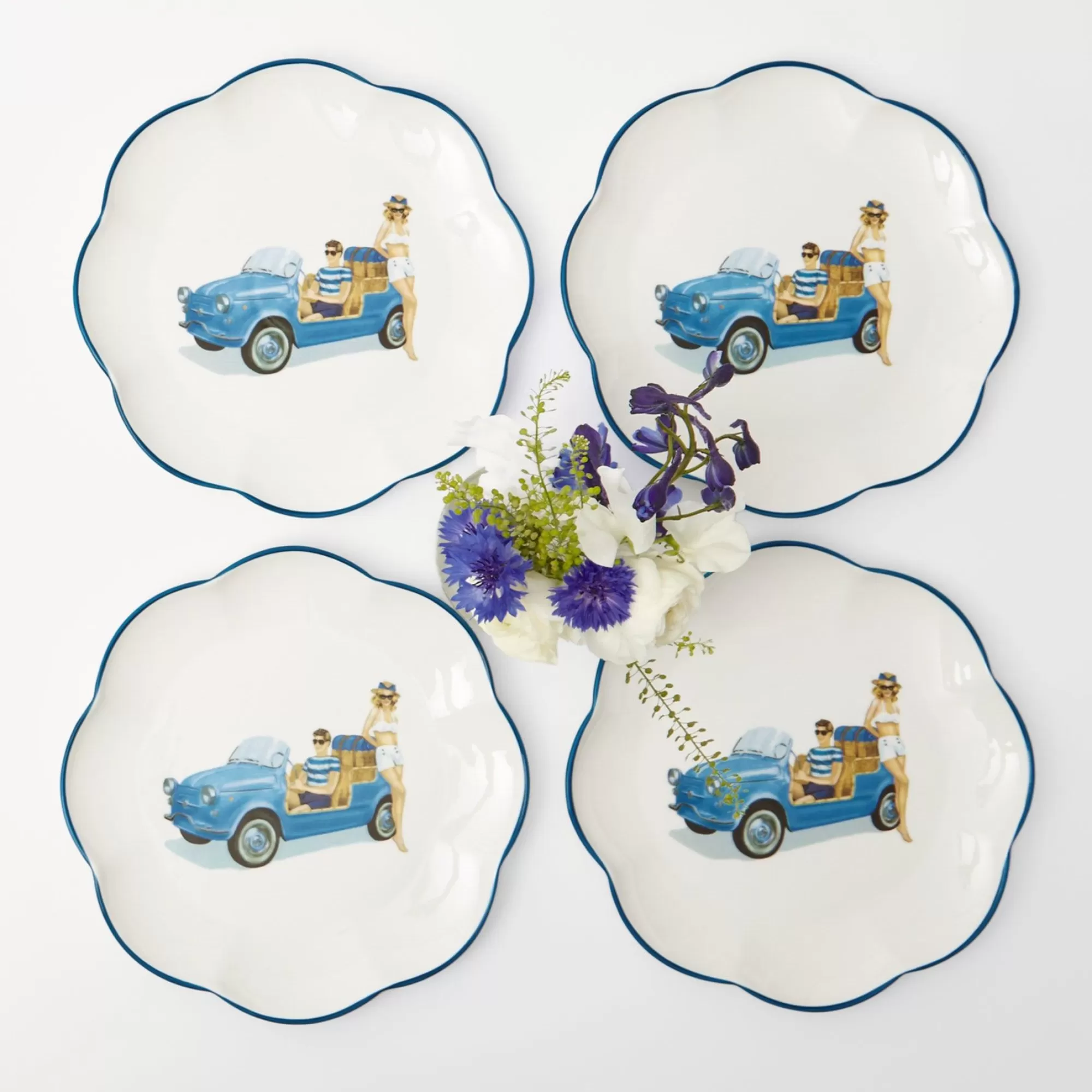 Fashion Fiat Jolly Starter Plates (Set Of 4) Crockery Sets