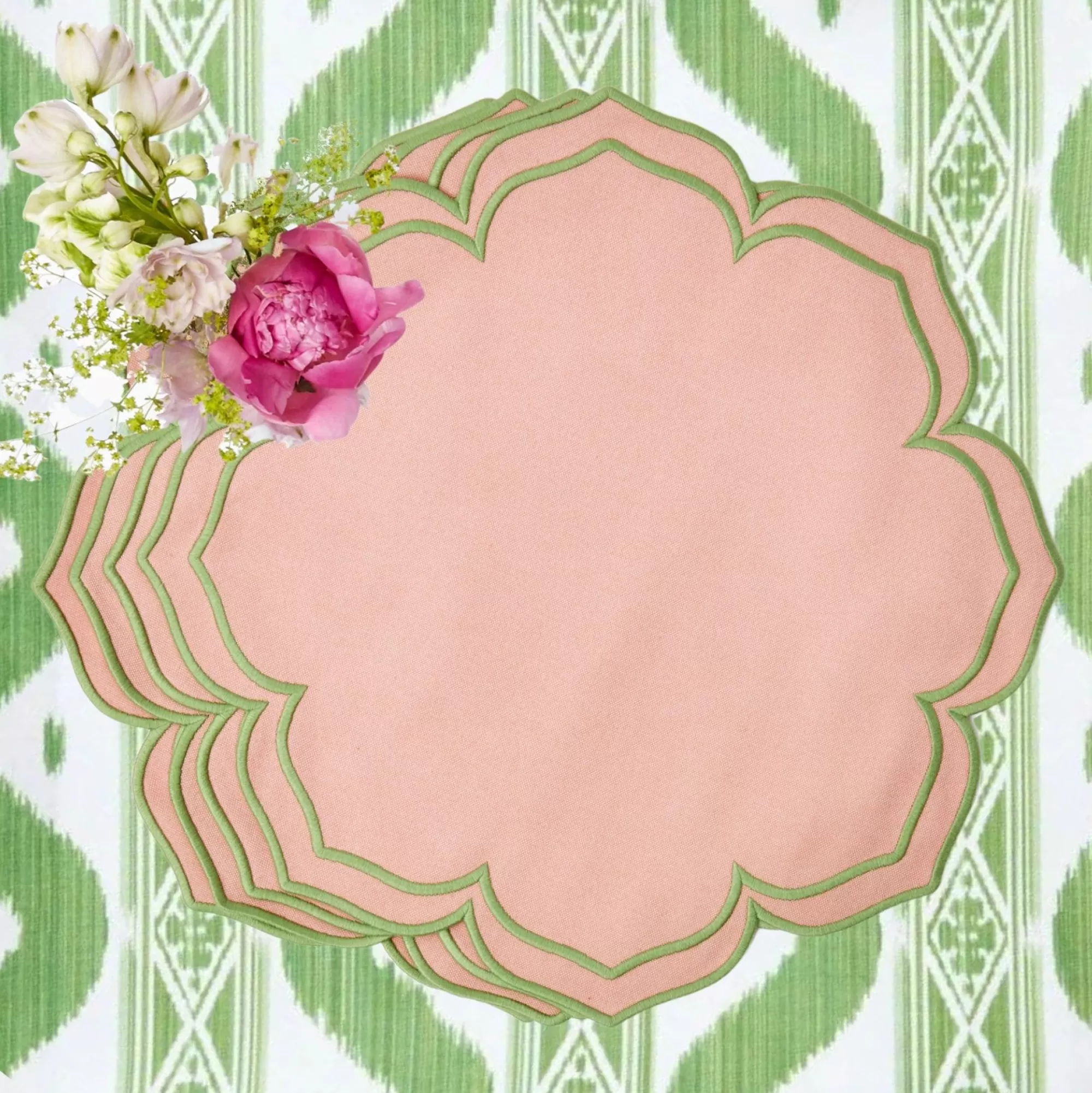 New Fleur Pink Placemats (Set Of 4) Placemats