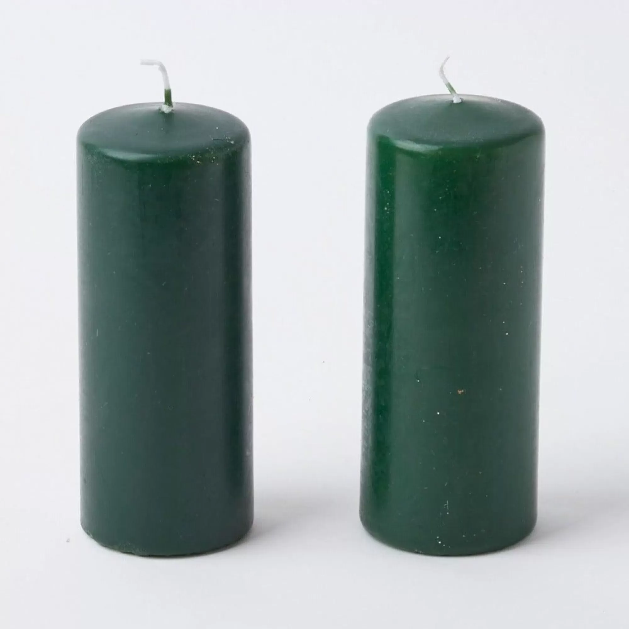 Fashion Forest Green Pillar Candles (Pair) Candles