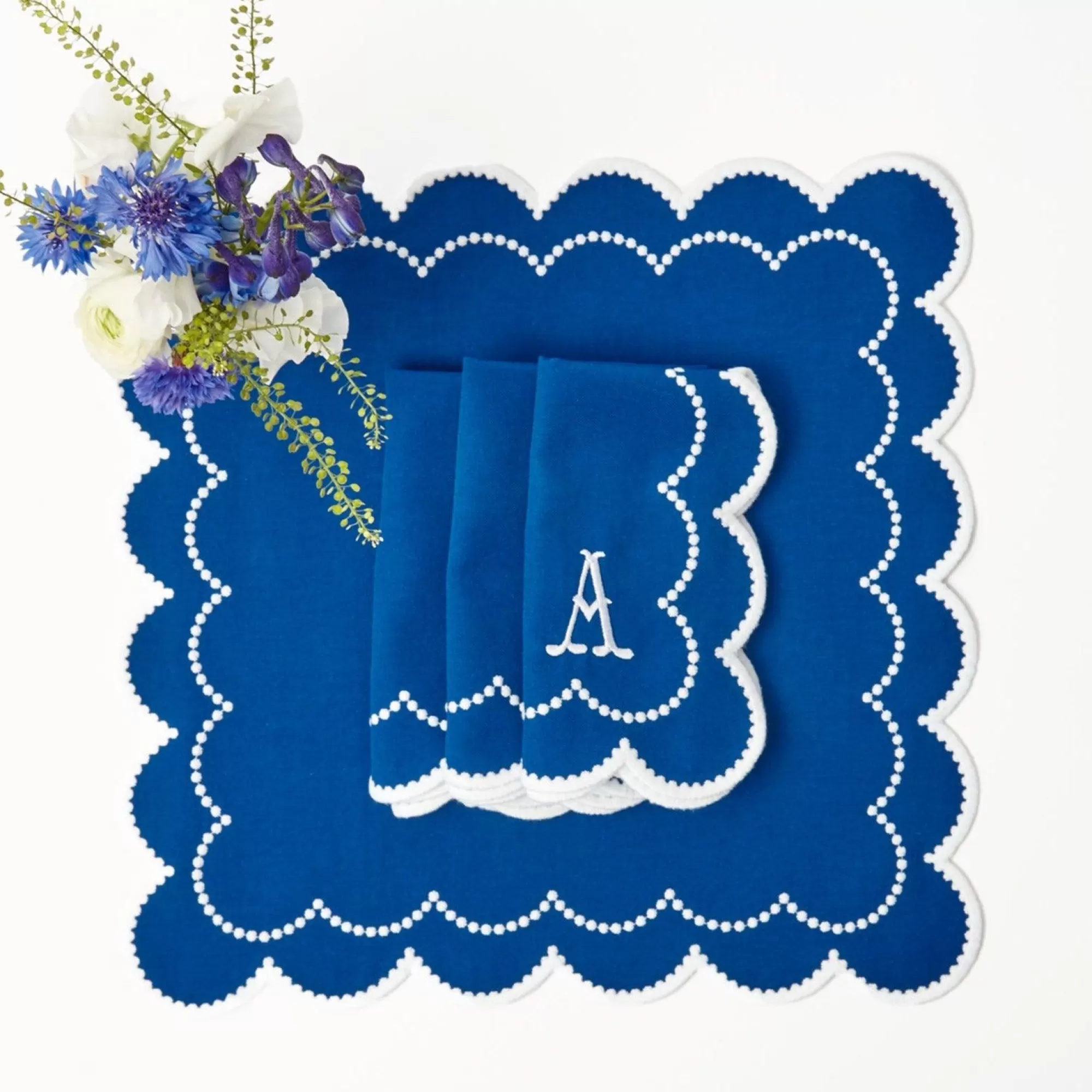 Flash Sale Gabrielle Blue Napkins (Set Of 4) Napkins