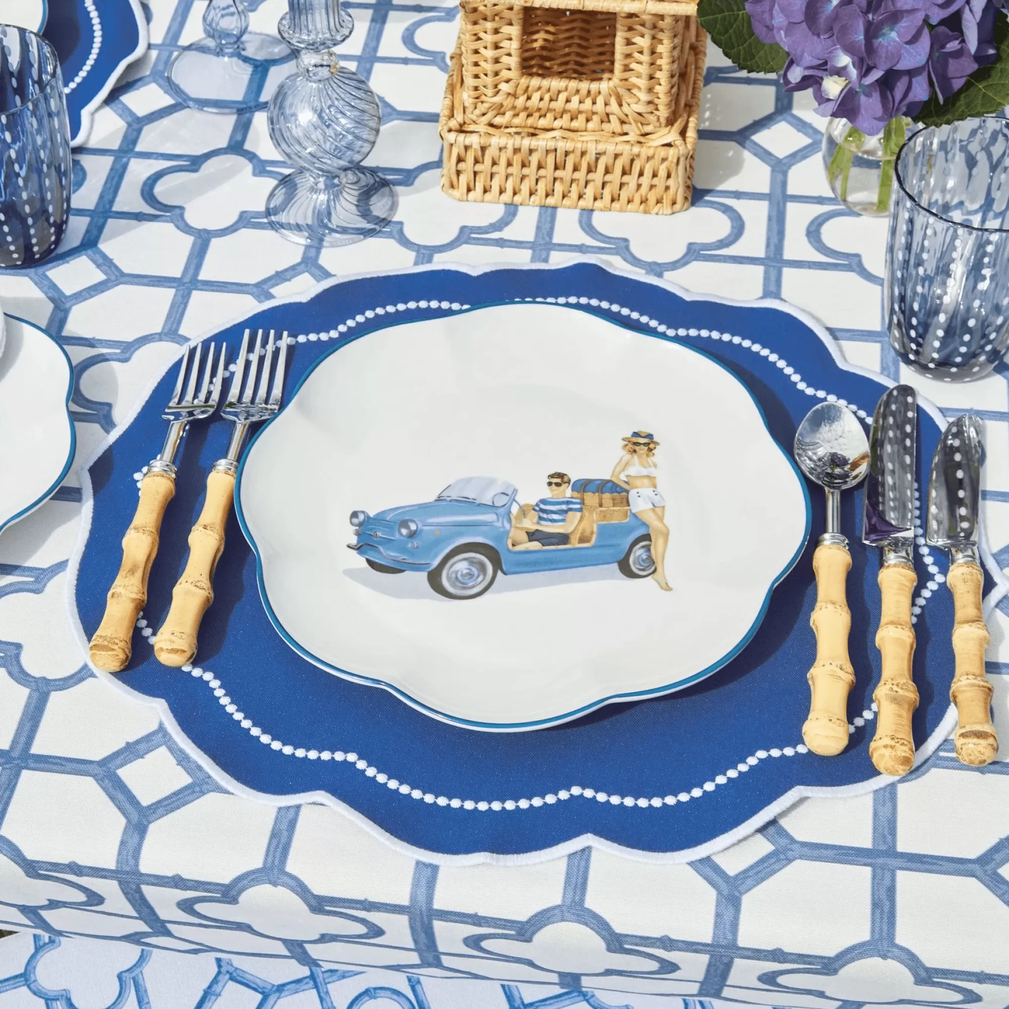 Sale Gabrielle Blue Placemats (Set Of 4) Placemats