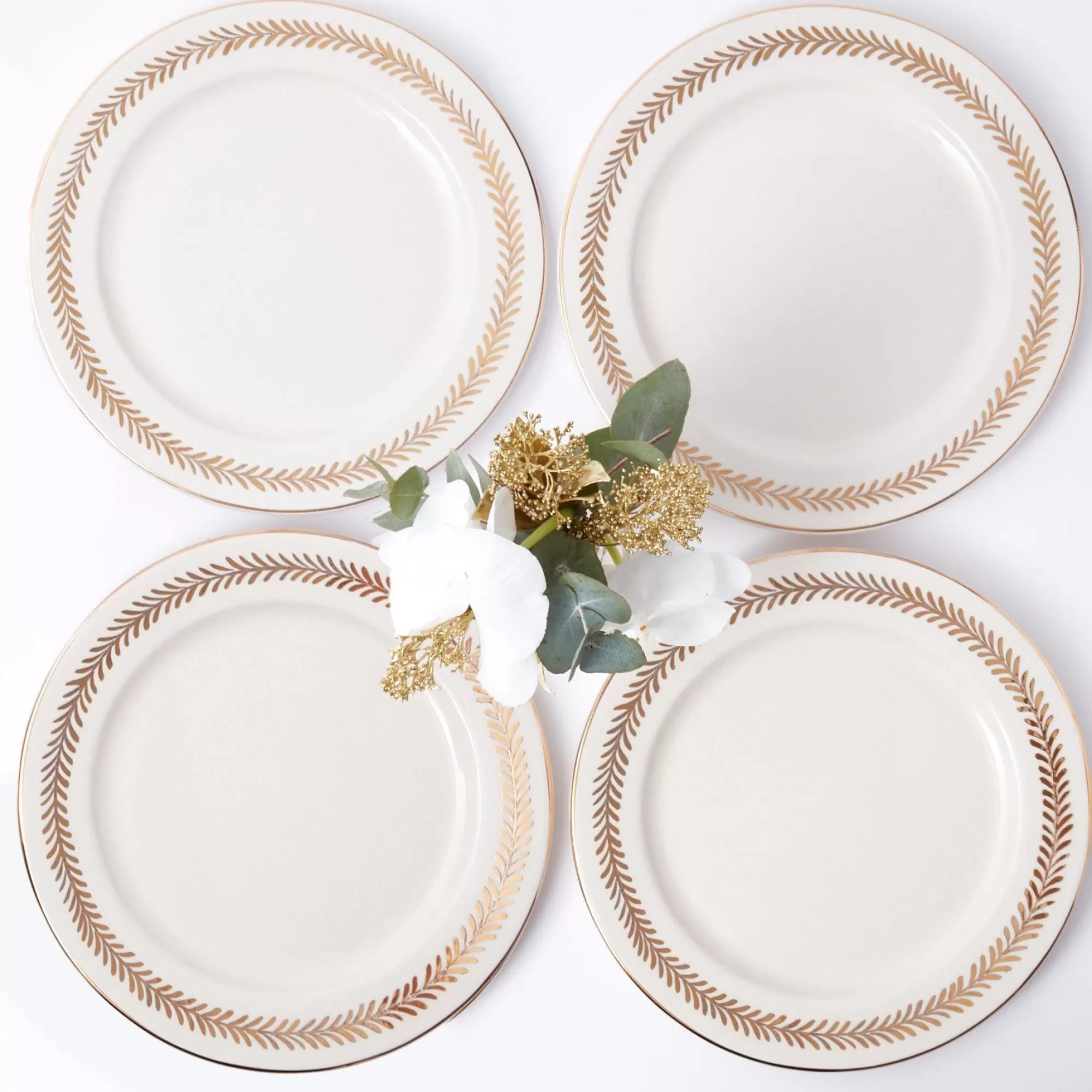 Discount Gold Garland Dinner Plates (Set Of 4) Dinner Plates