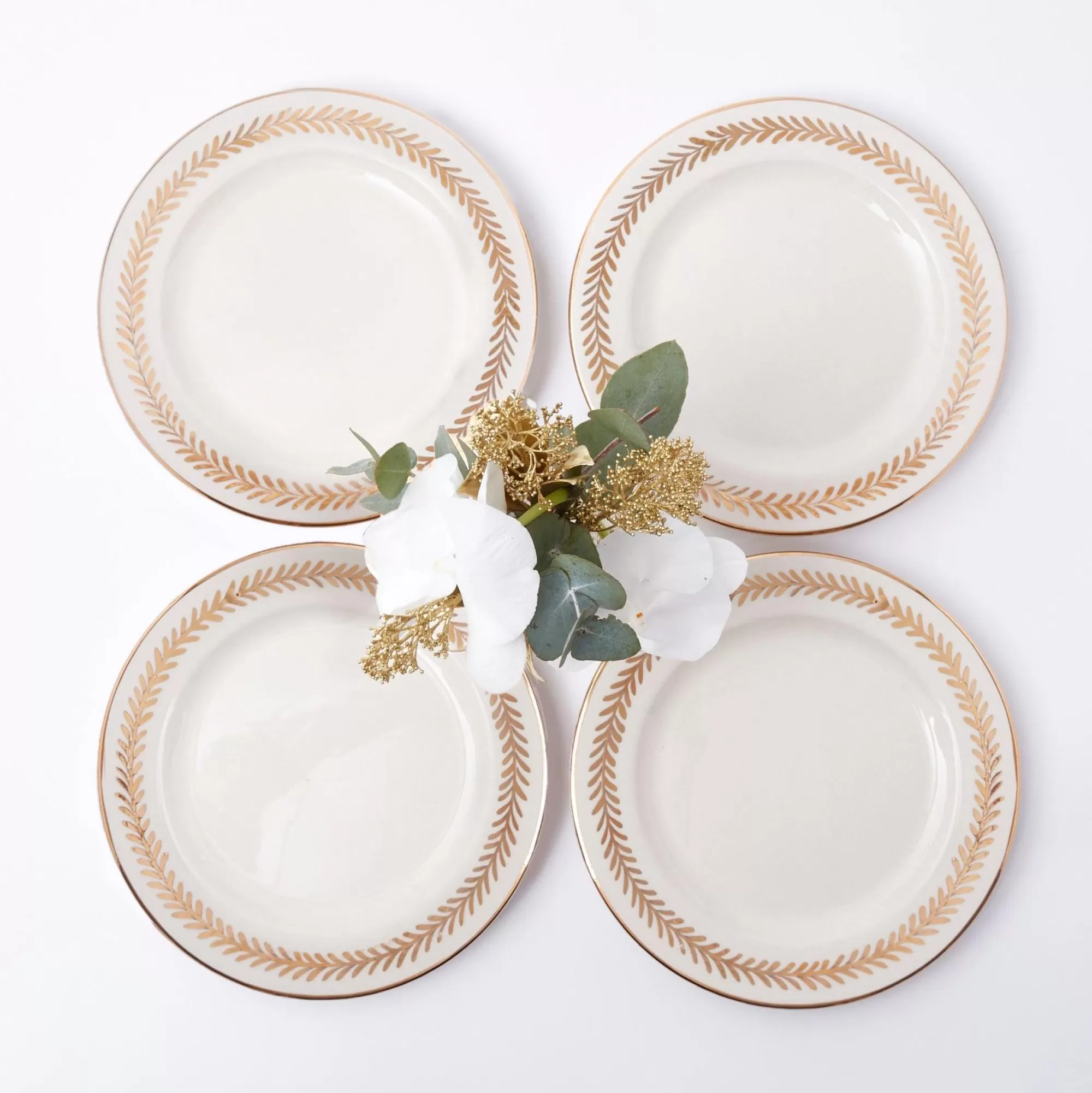 Cheap Gold Garland Starter Plates (Set Of 4) Crockery Sets