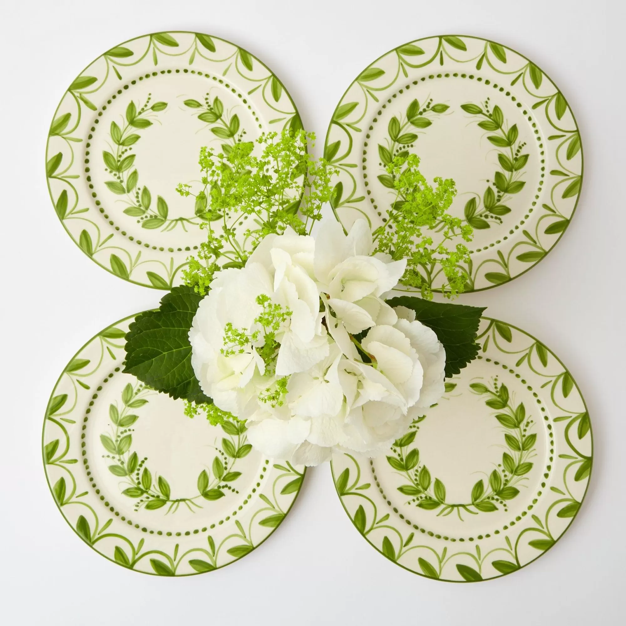 Best Sale Green Garland Starter Plates (Set Of 4) Crockery Sets