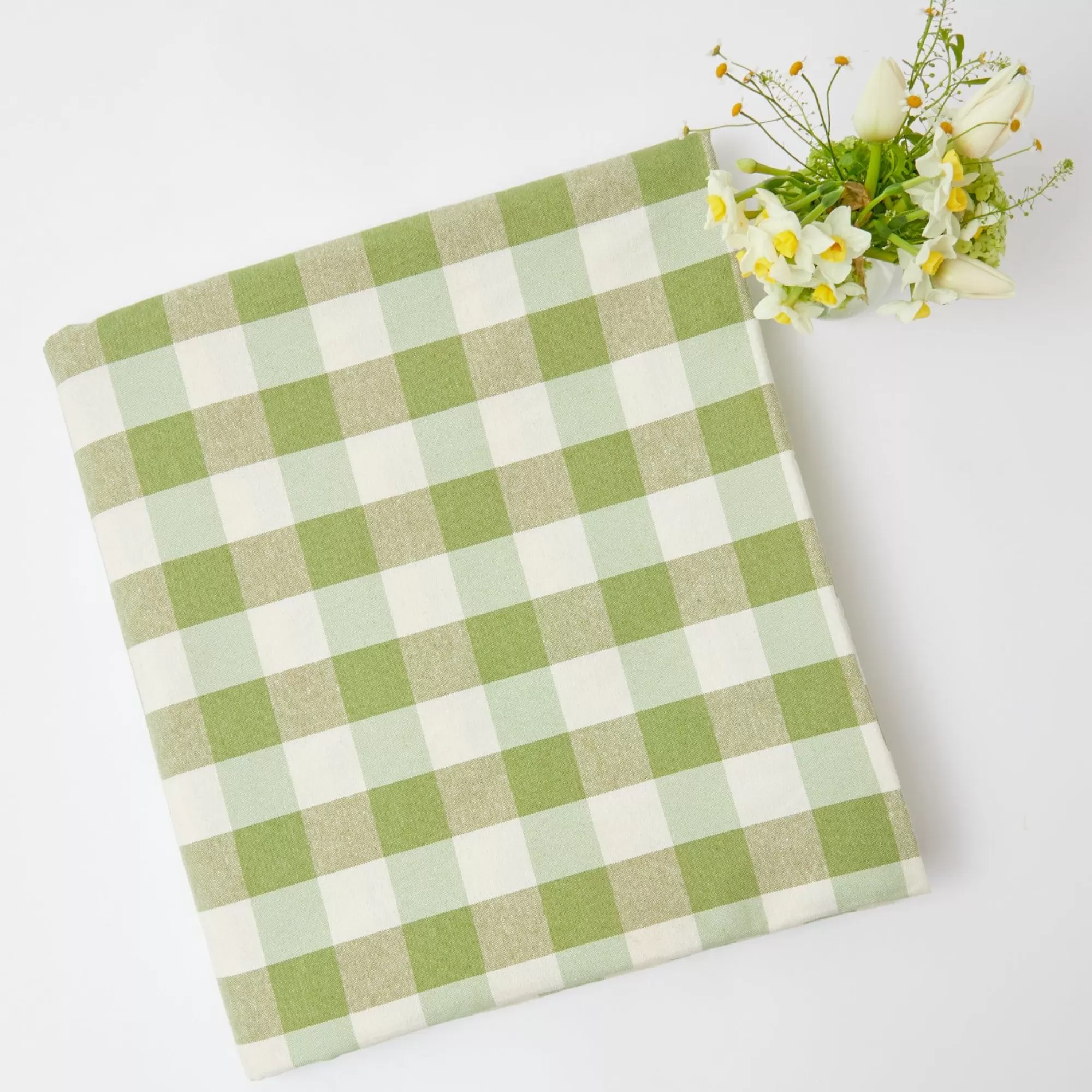 Flash Sale Green Gingham Tablecloth Tablecloths