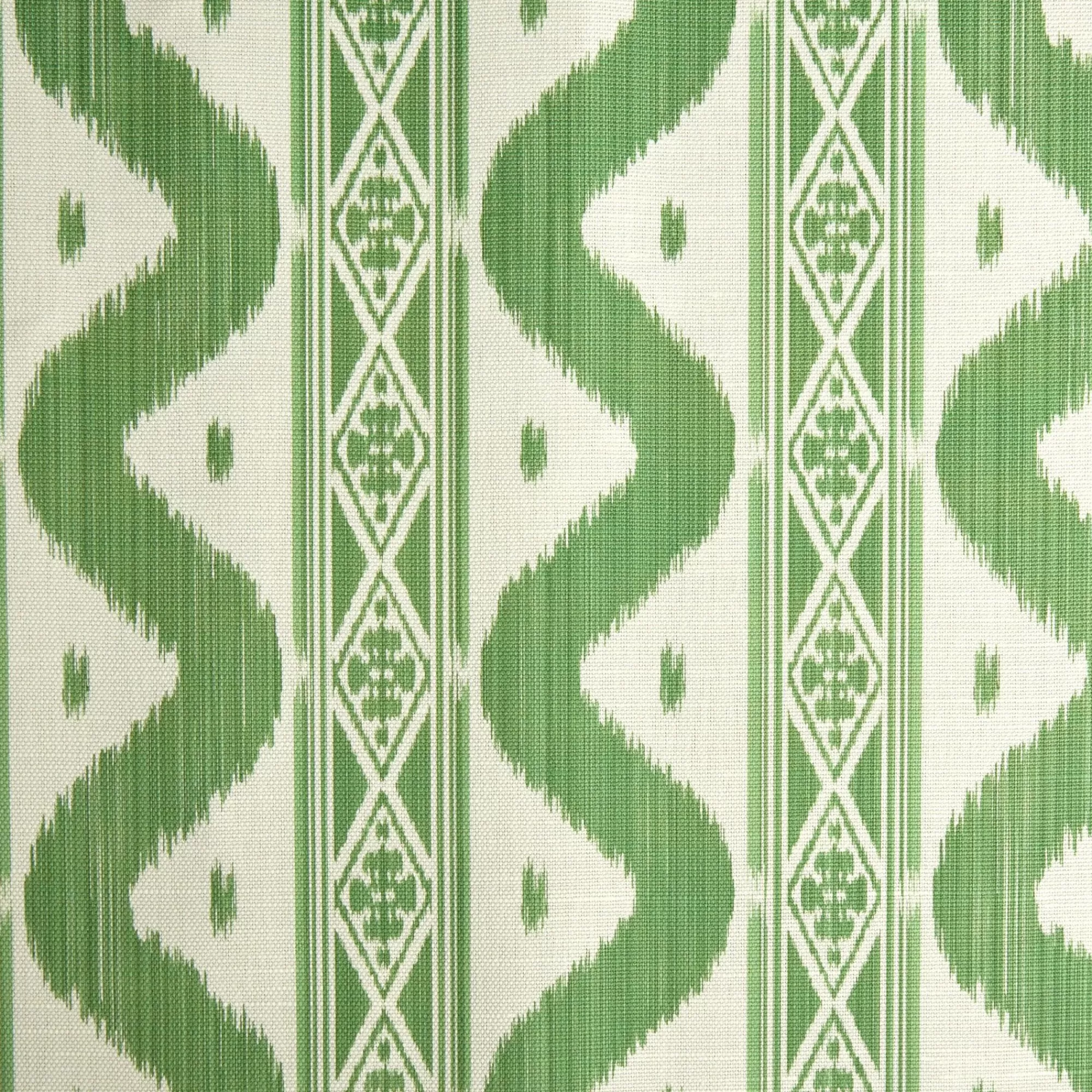 Clearance Green Ikat Stripe Fabric Serena Fresson Fabrics