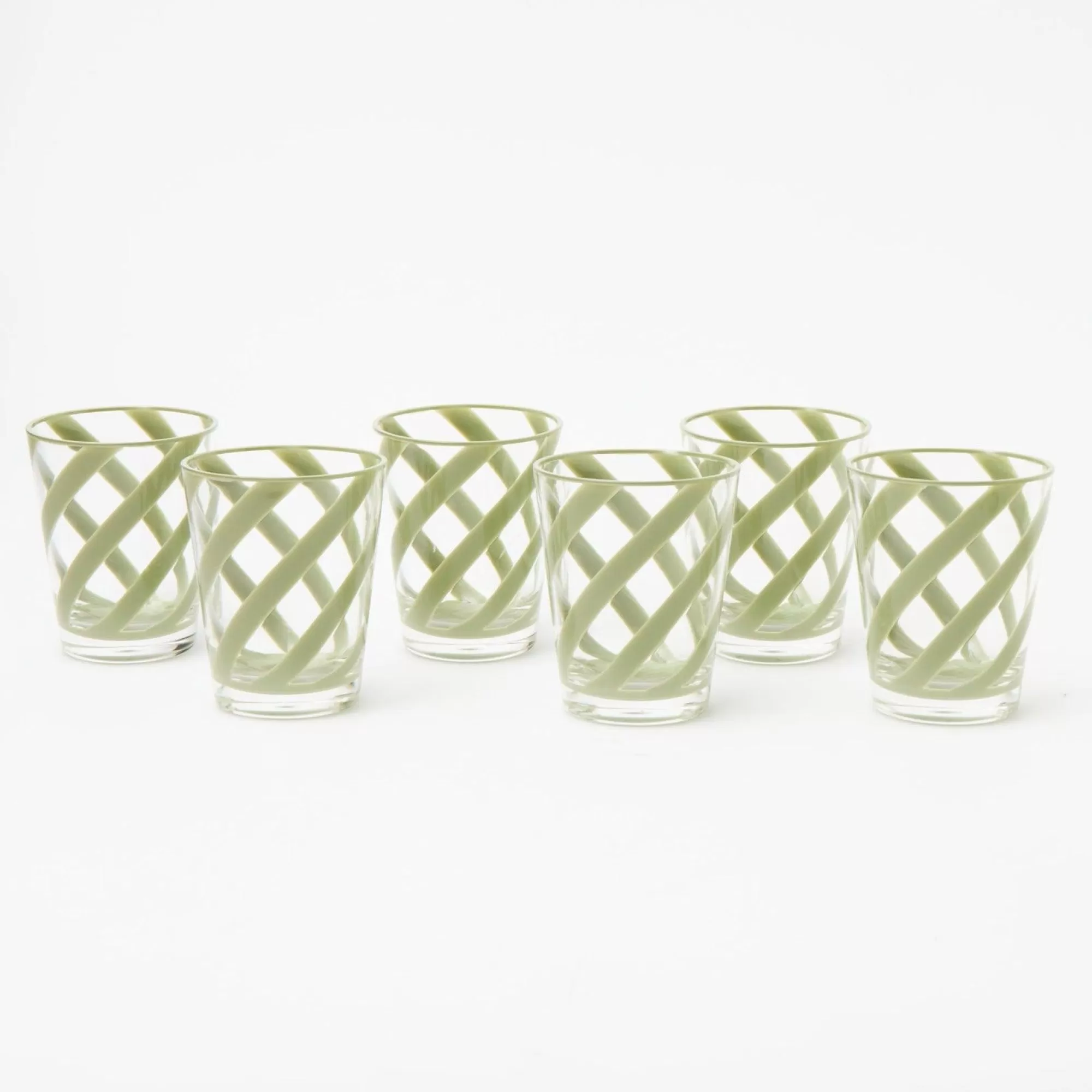 Best Green Swirl Outdoor Glasses (Set Of 6) Glasses