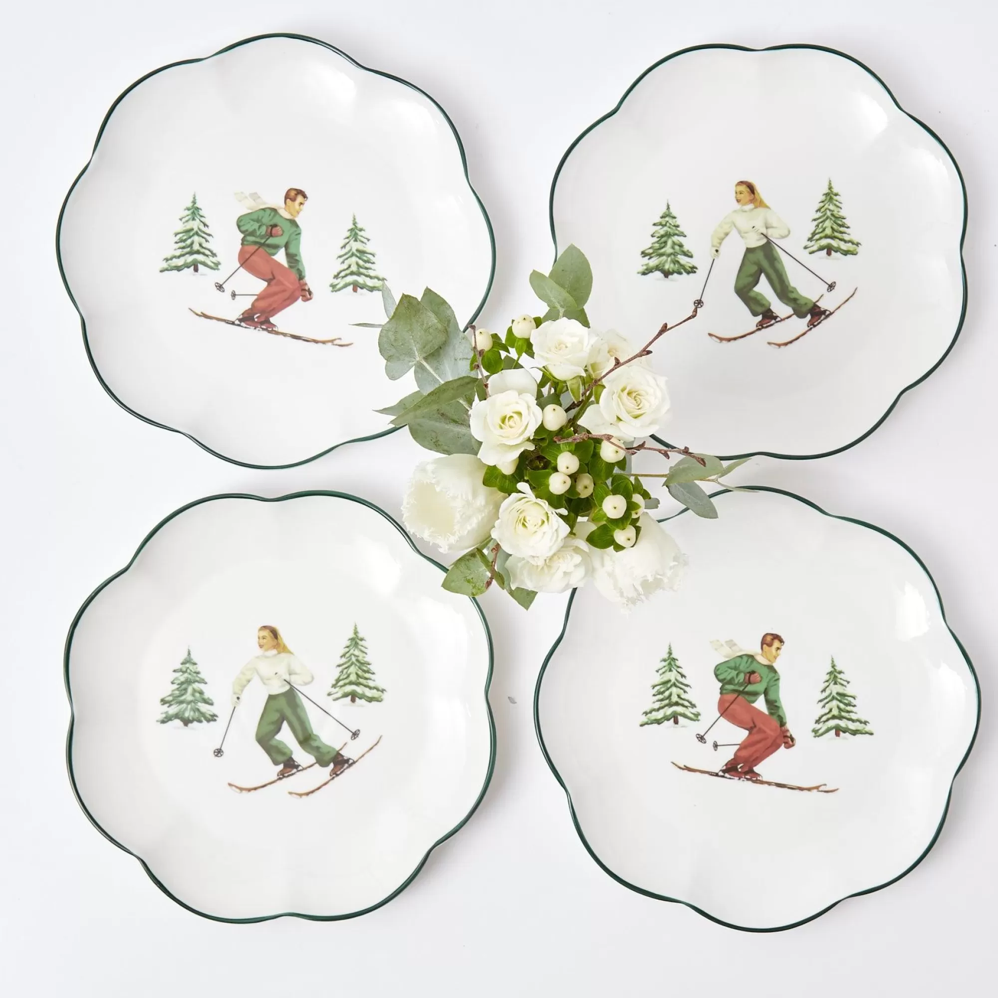 Best Heidi & Hans Skier Starter Plates (Set Of 4) Crockery Sets