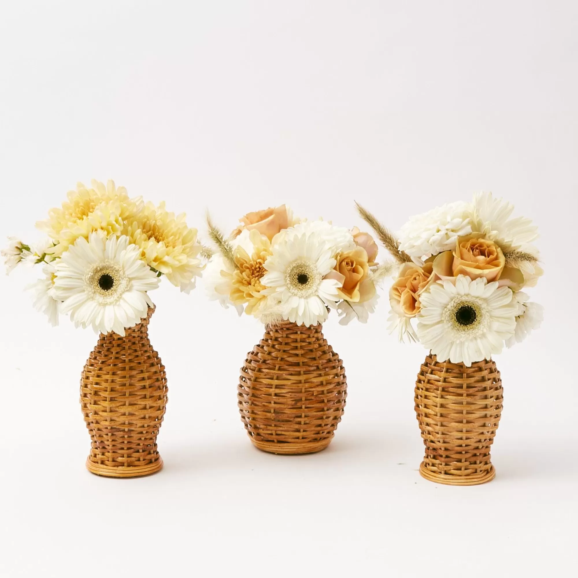 Best Sale Honey Rattan Vase (Set Of 3) Vases