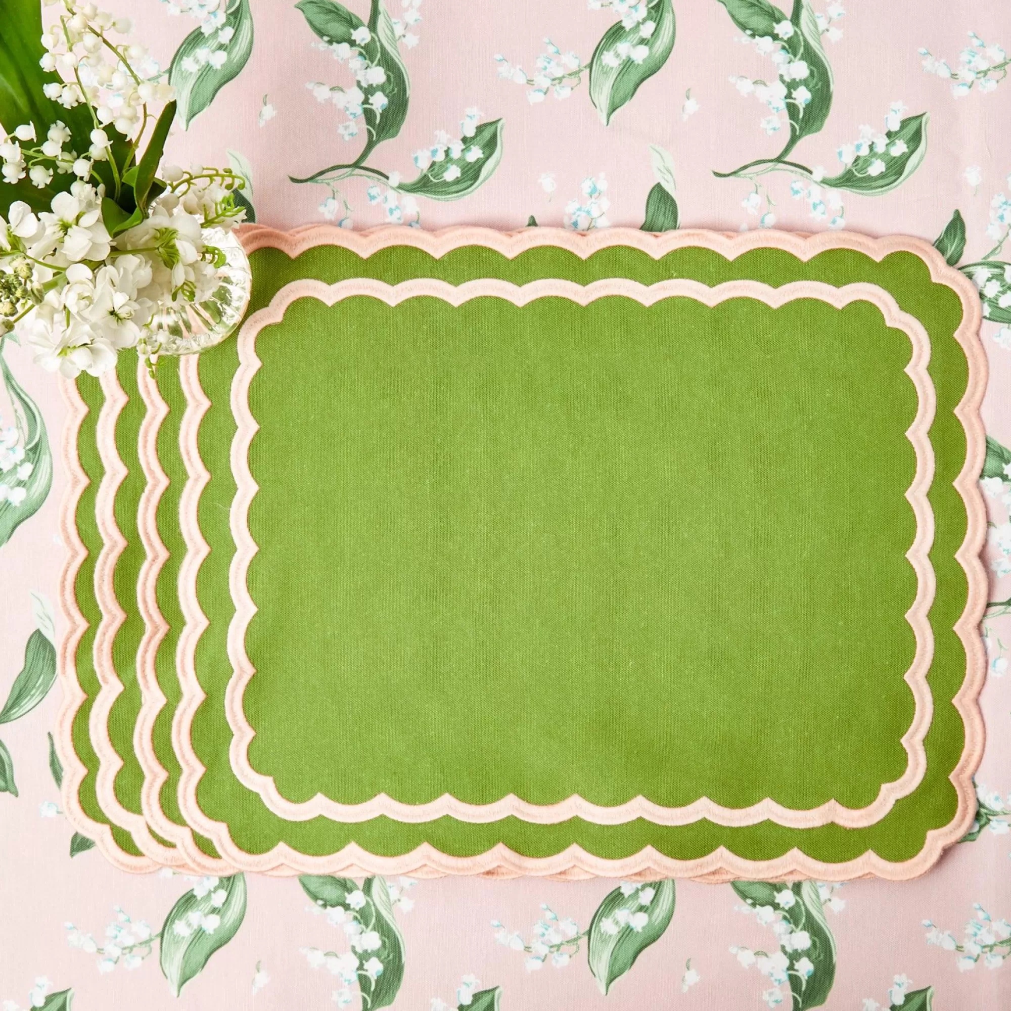 Shop Isla Green & Pink Placemats (Set Of 4) Placemats