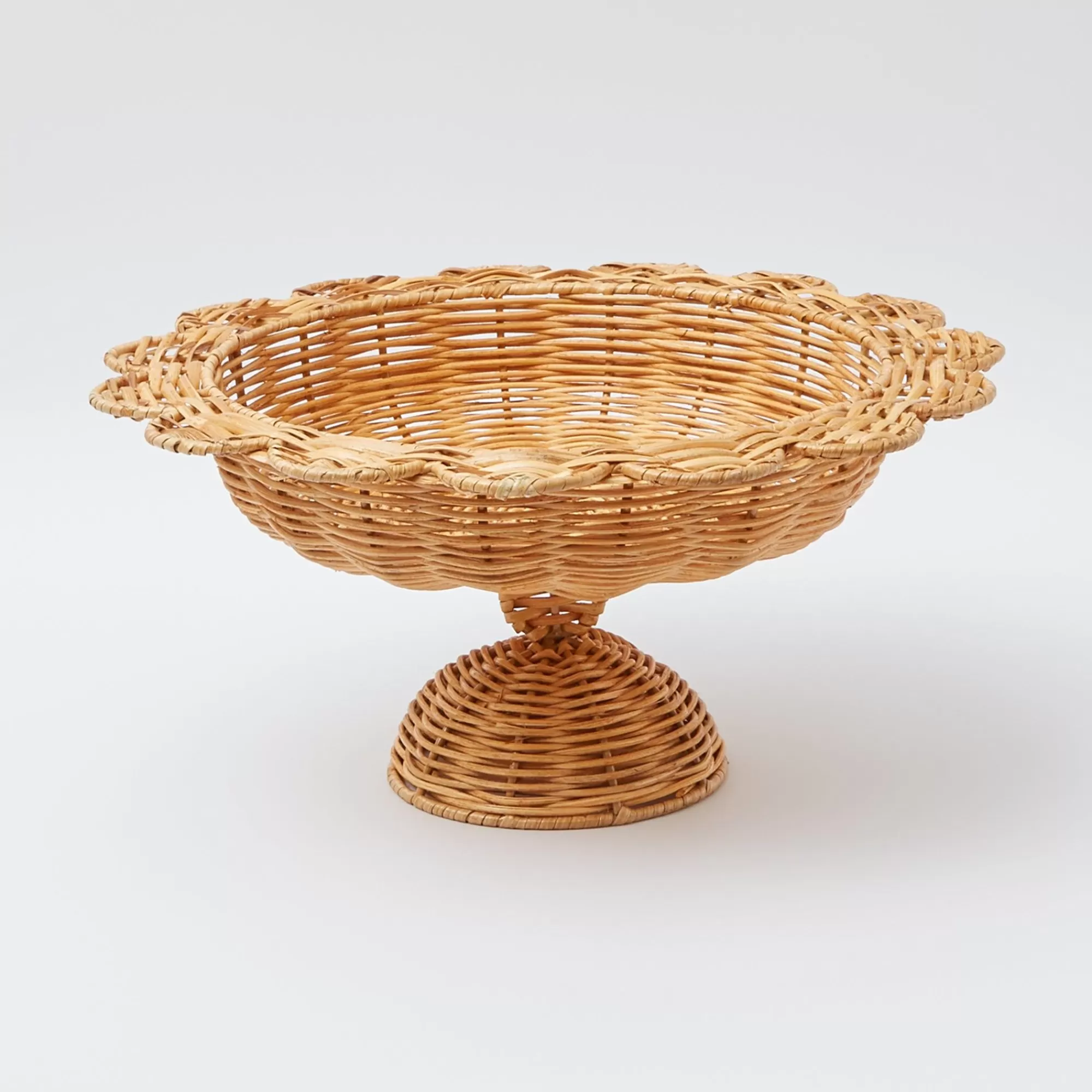 Discount Luciana Rattan Scalloped Bowl Vases