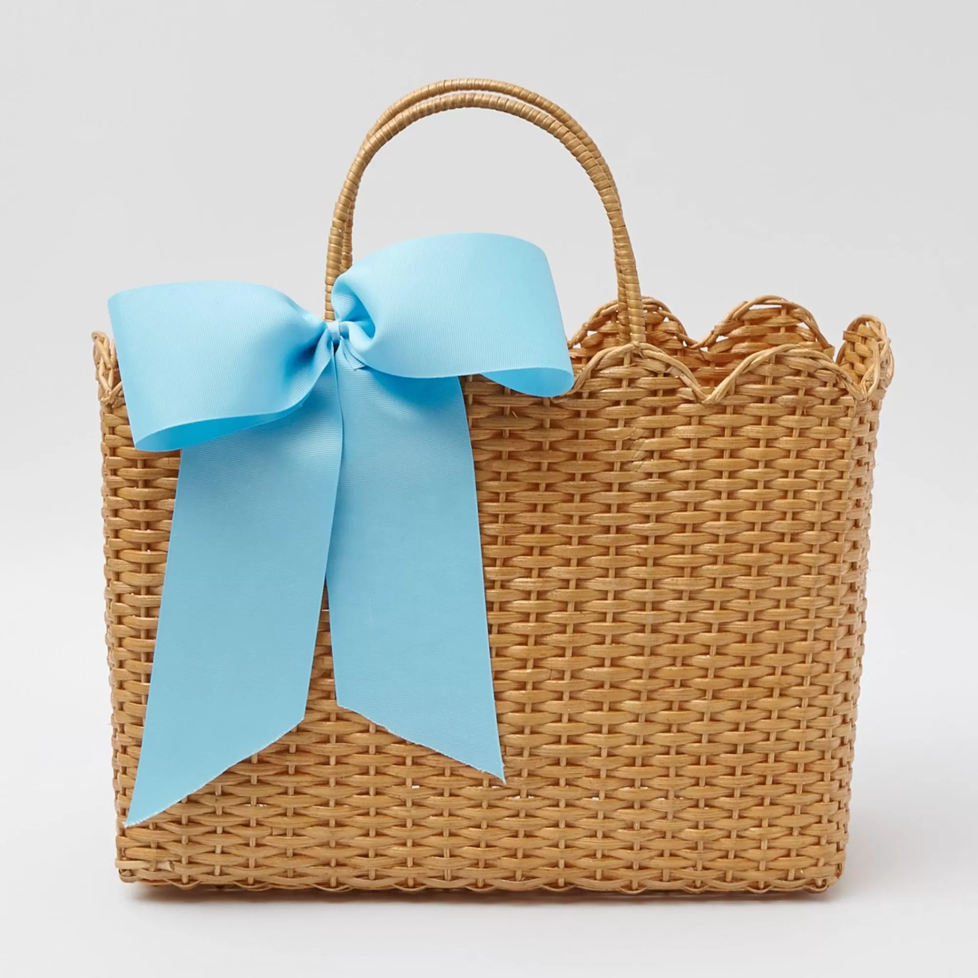 Best Rattan Tote Bag (Blue Bow) Rattan Tableware