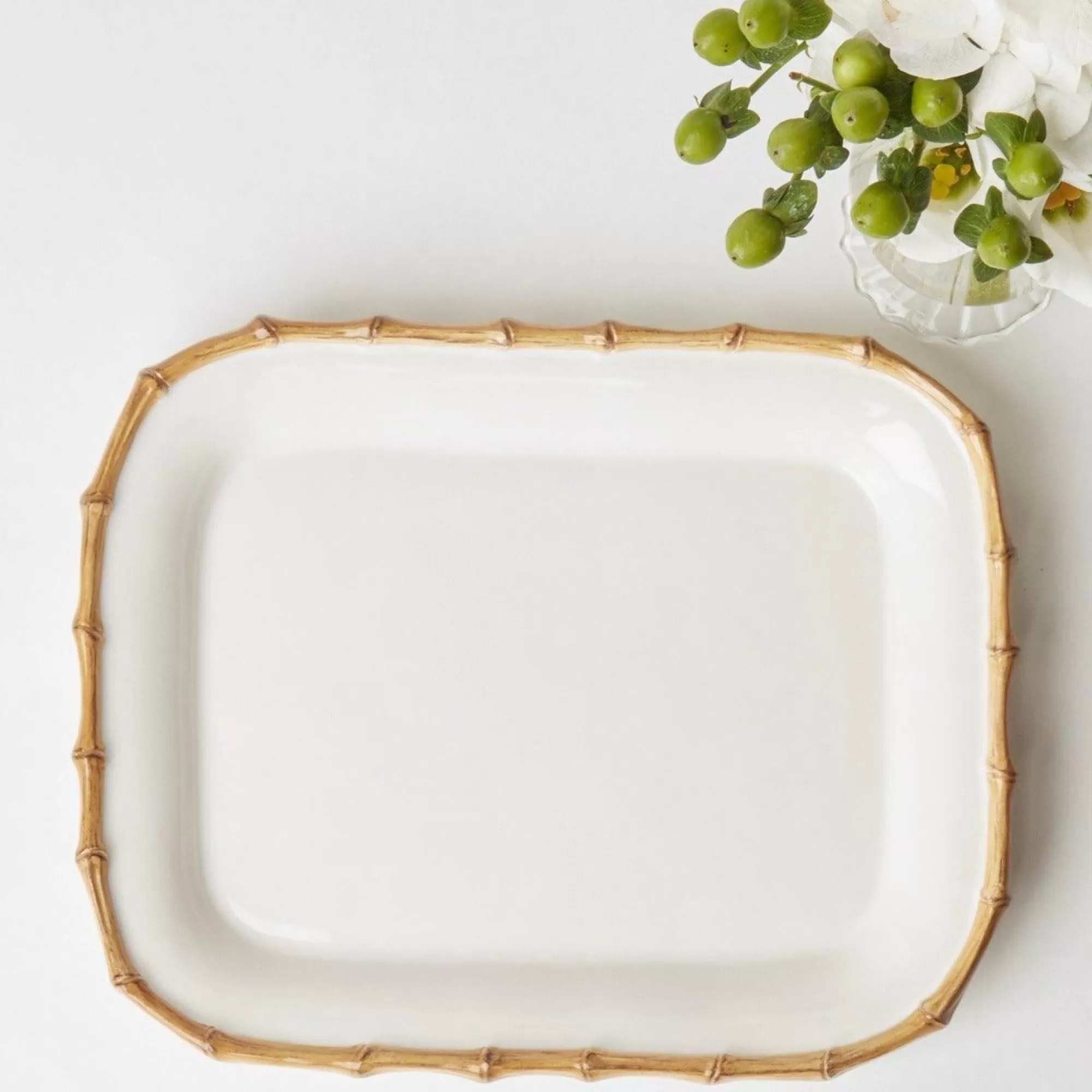 Best Nancy Bamboo Rectangle Platter Bamboo Crockery