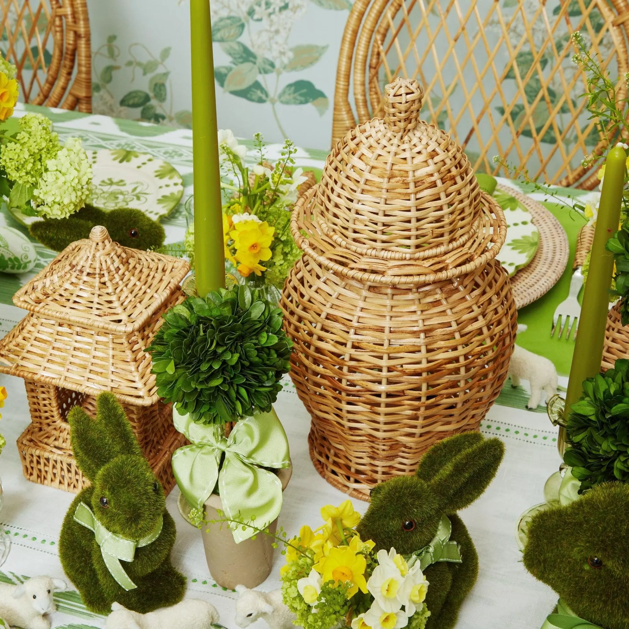 Cheap Natural Rattan Ginger Jar Rattan Tableware