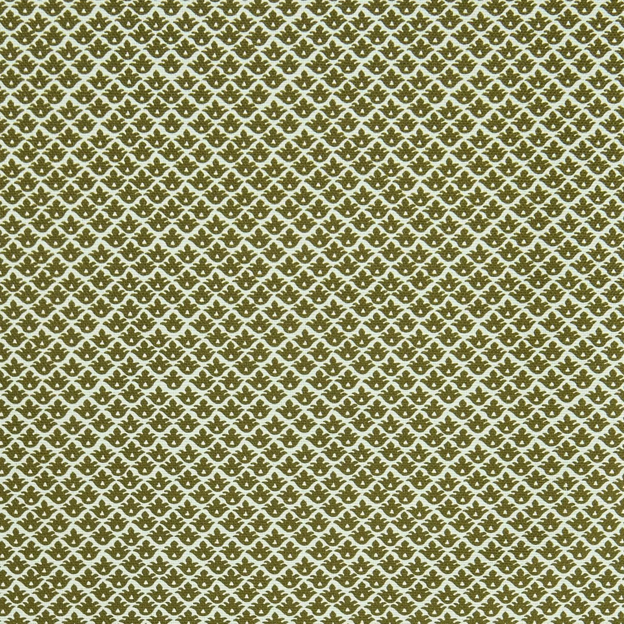 Online Olive Green Lotus Flower Fabric Serena Fresson Fabrics