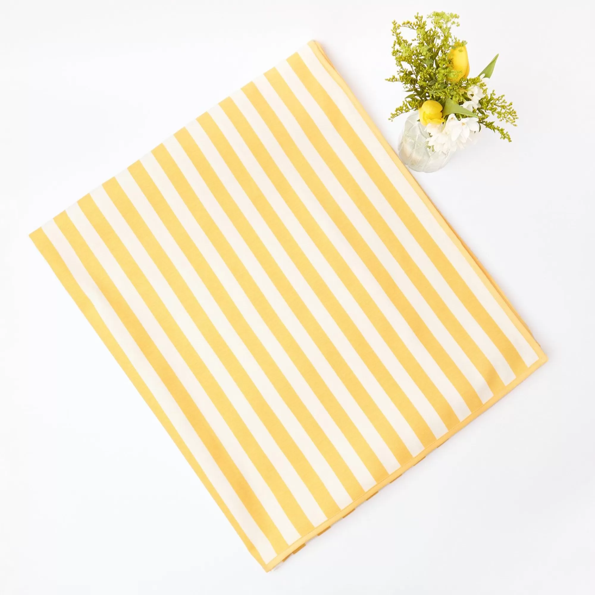 New Passalacqua Yellow Stripe Tablecloth Tablecloths