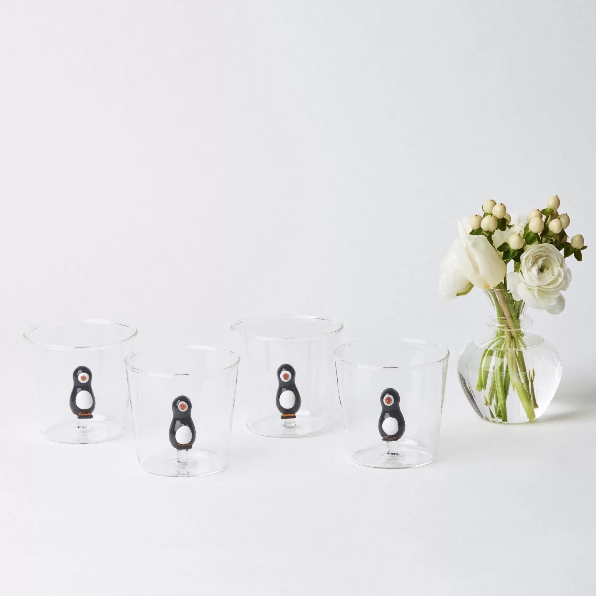 Clearance Penguin Water Glasses And Jug Set Glassware Sets