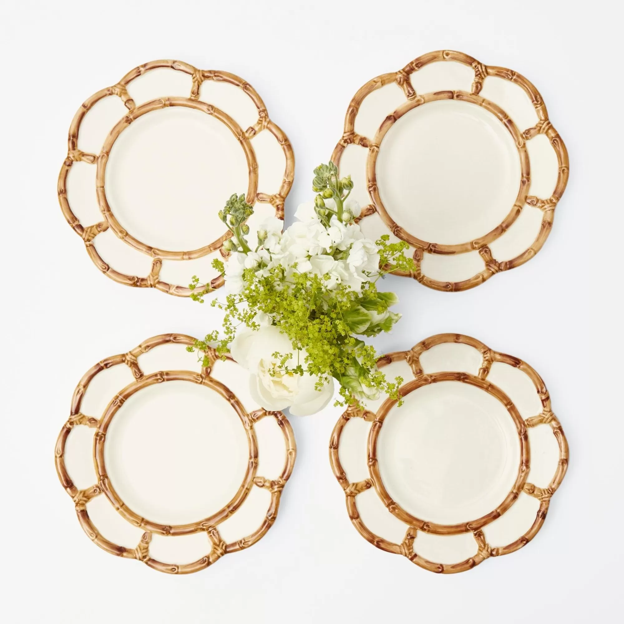 Online Petal Bamboo Starter Plate (Set Of 4) Bamboo Crockery