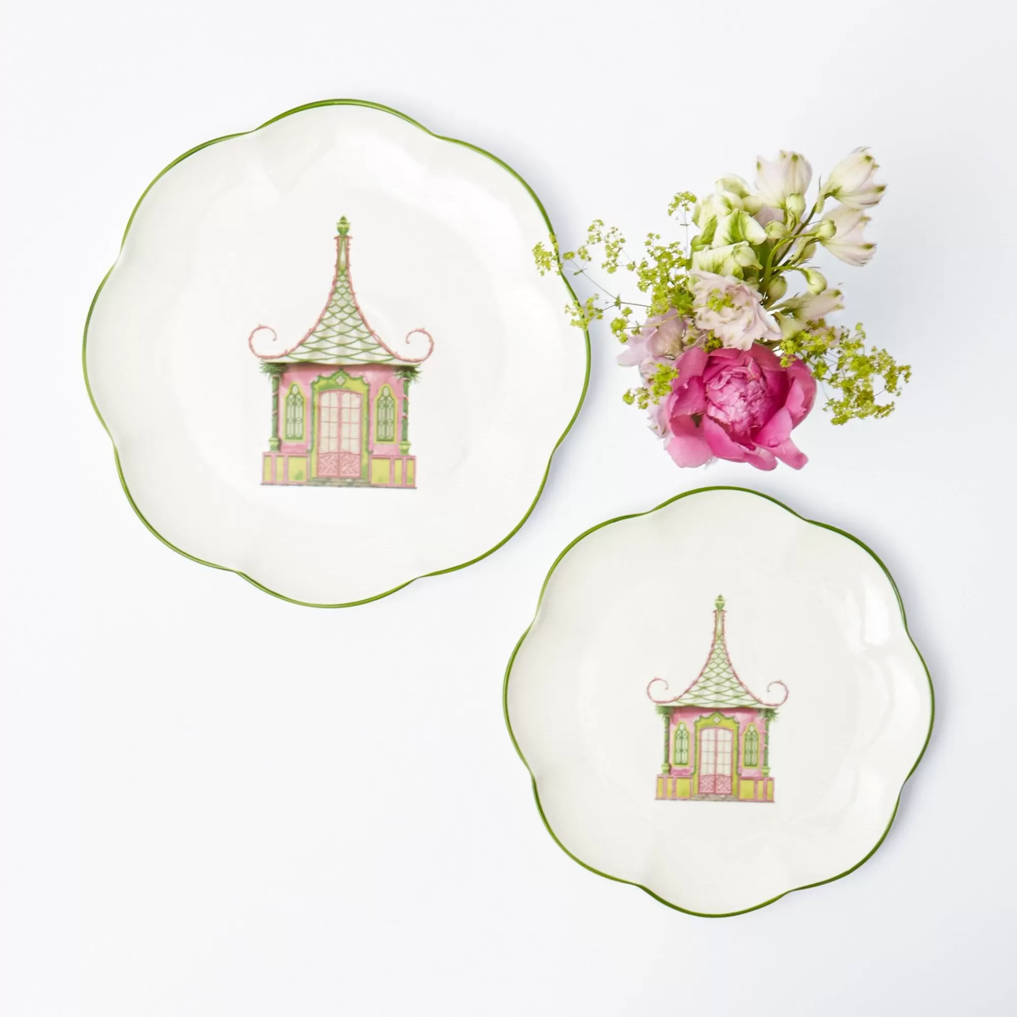 Online Pink & Green Pagoda Starter Plate Starter Plates