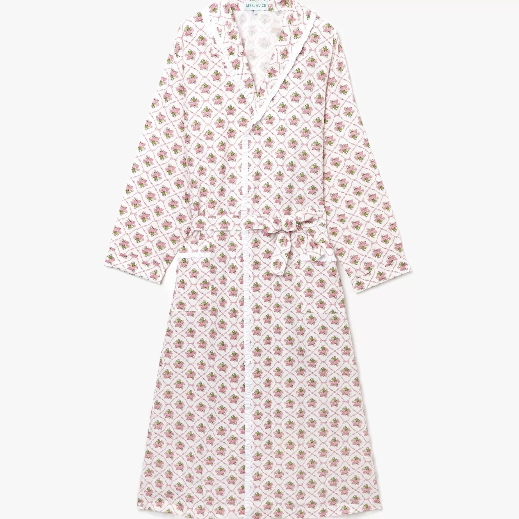 Online Pink Bouquet Dressing Gown Aprons & Robes