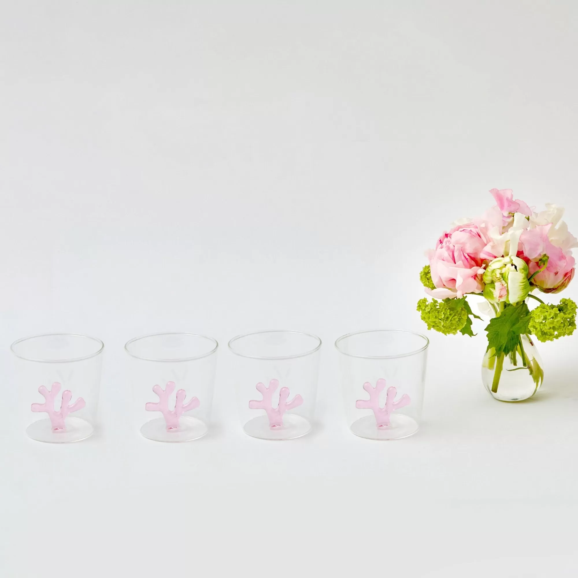 Online Pink Coral Glasses (Set Of 4) Glasses