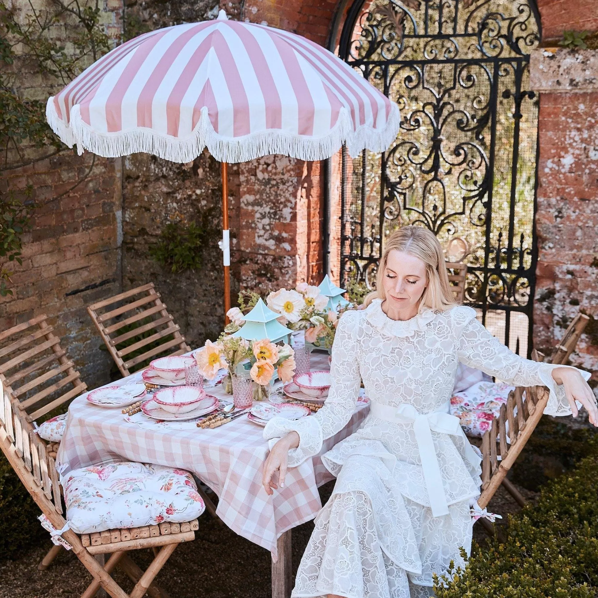 Flash Sale Pink Gingham Tablecloth Tablecloths