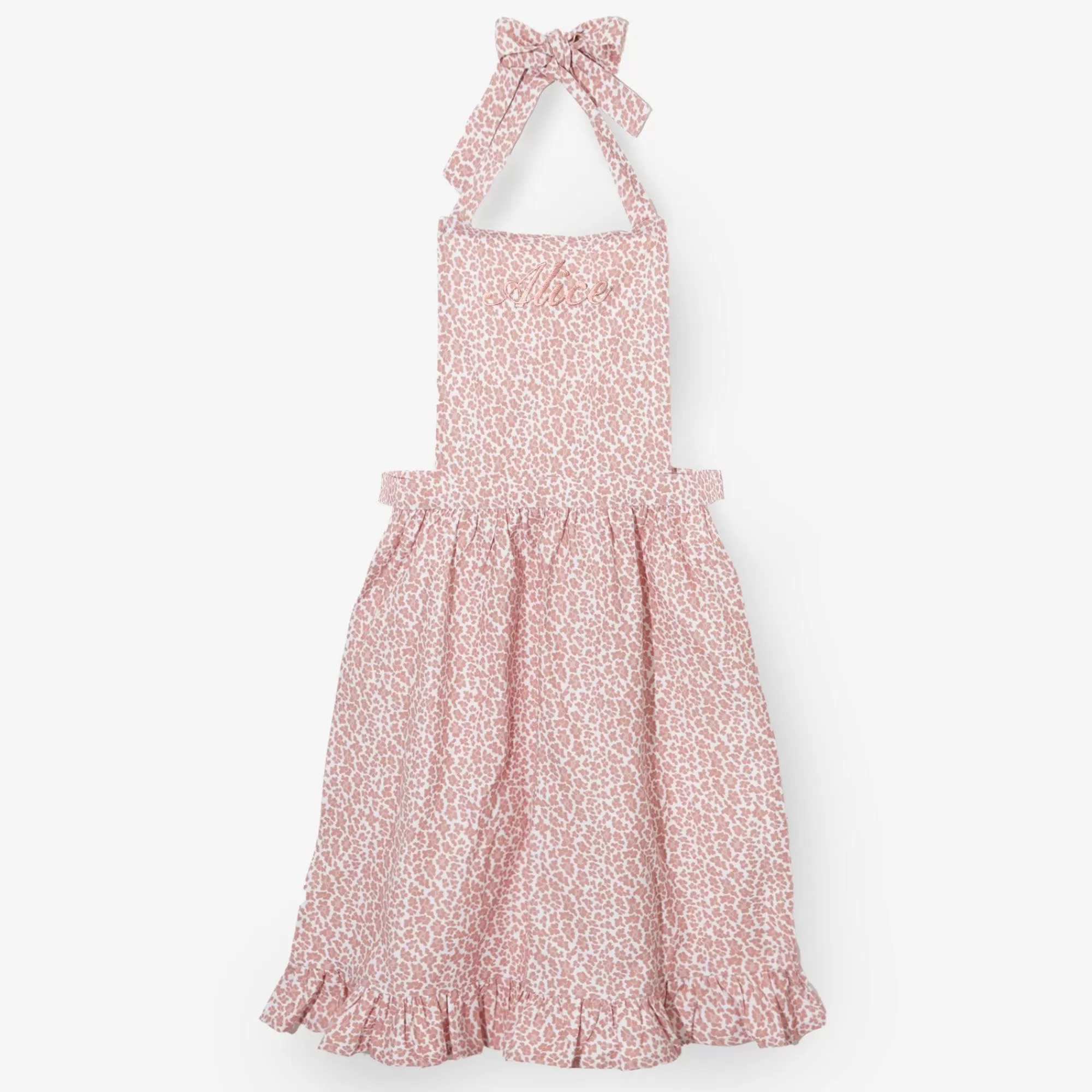 Sale Pink Leopard Frilled Apron Aprons & Robes