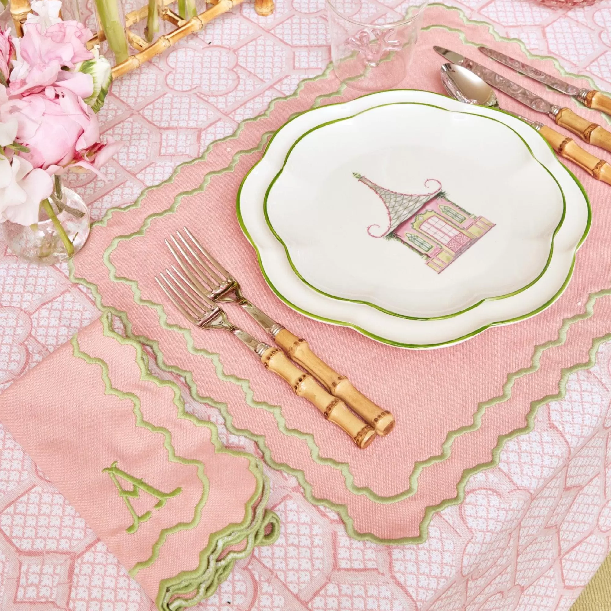 Shop Pink Penelope Napkins (Set Of 4) Napkins