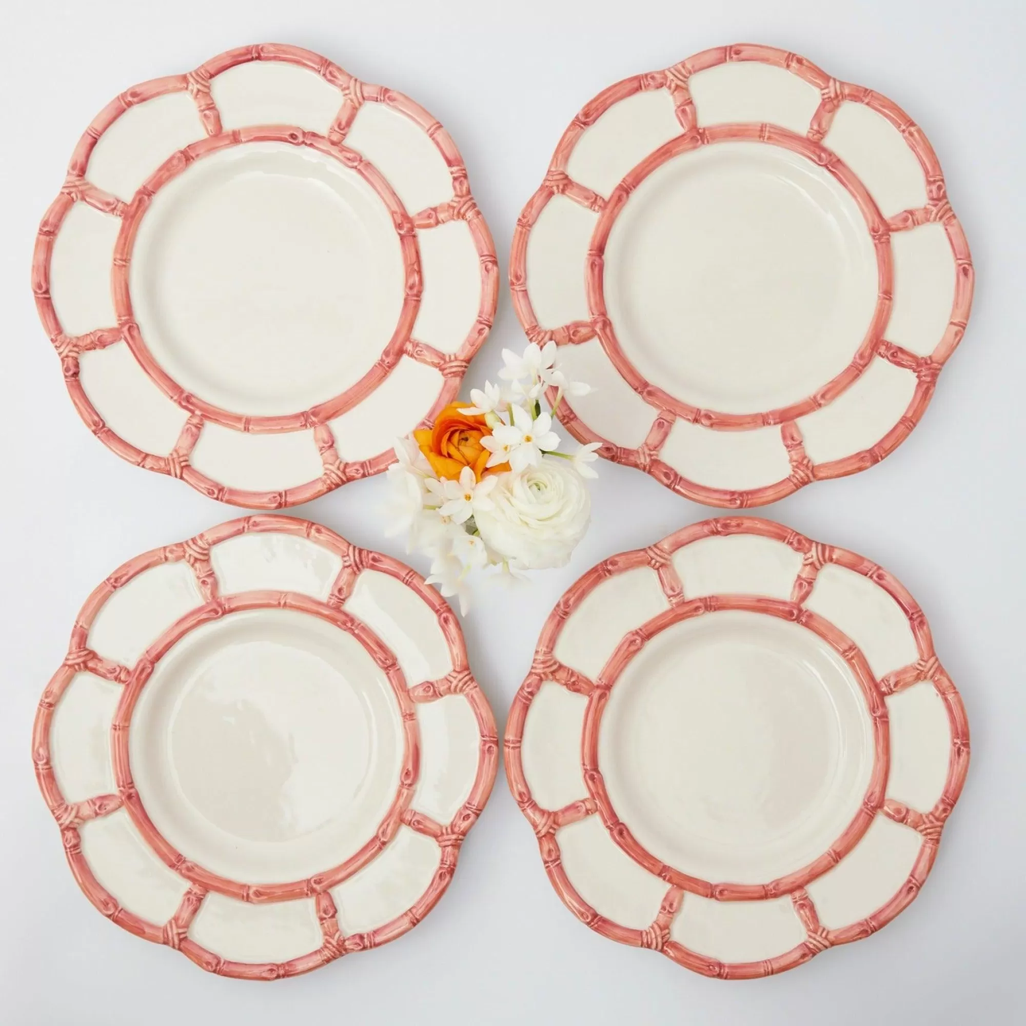 Best Pink Petal Bamboo Dinner Plates (Set Of 4) Crockery Sets