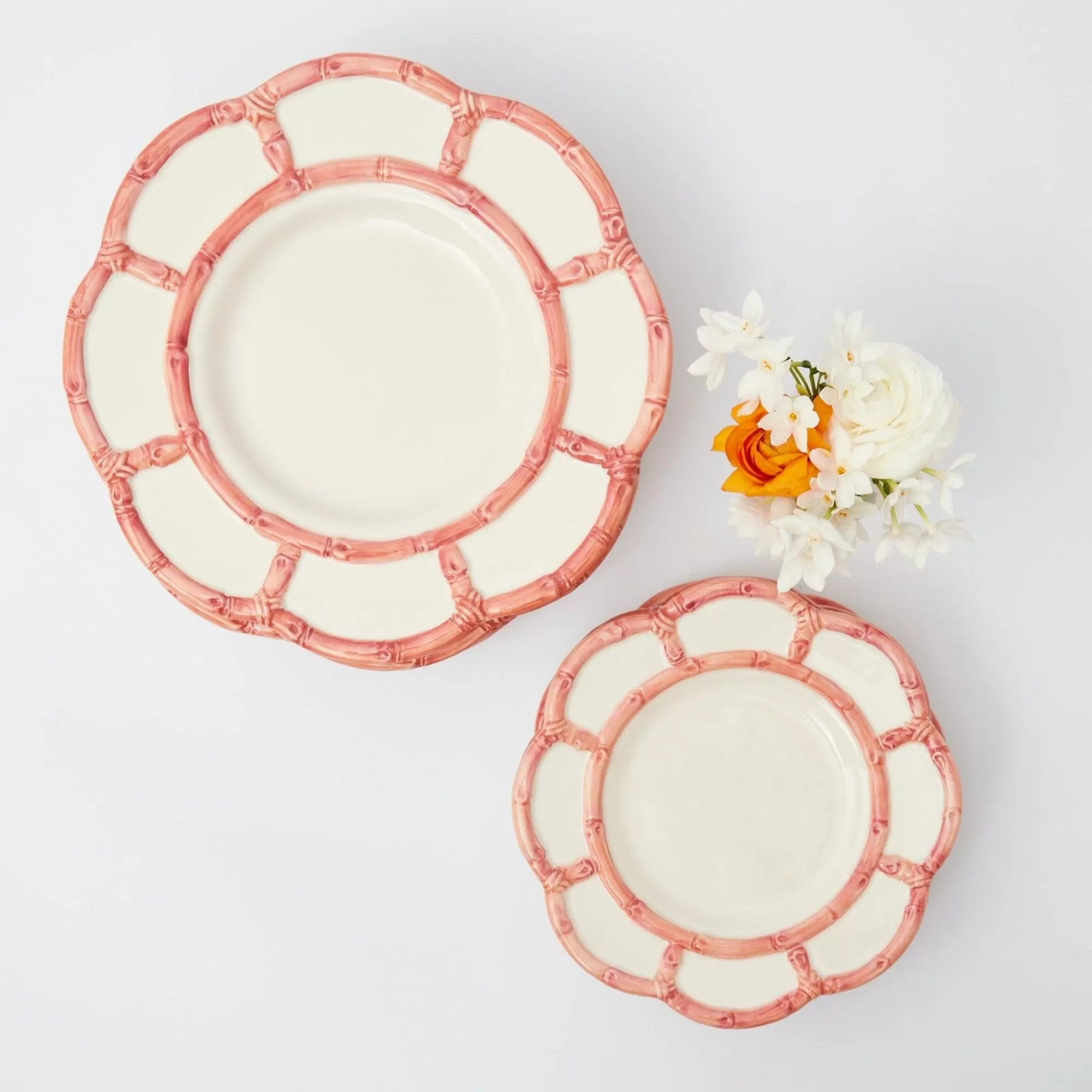 Flash Sale Pink Petal Bamboo Starter Plate Starter Plates