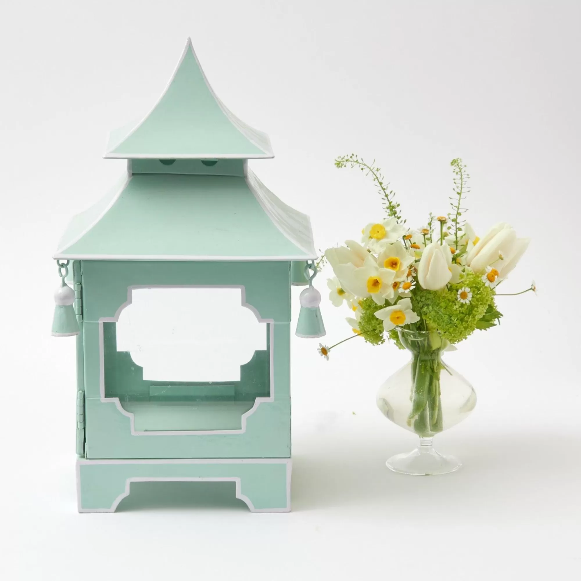 Best Sale Pistachio Green Pagoda Lantern Candle Holders